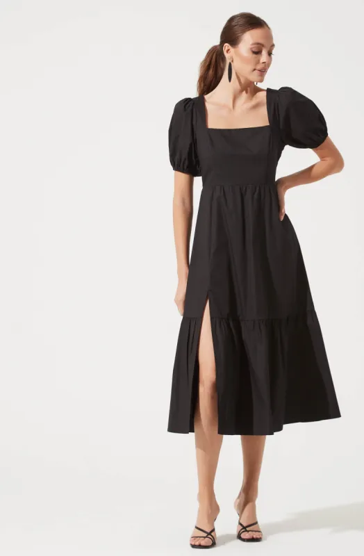 Poplin tiered maxi sold by Astr