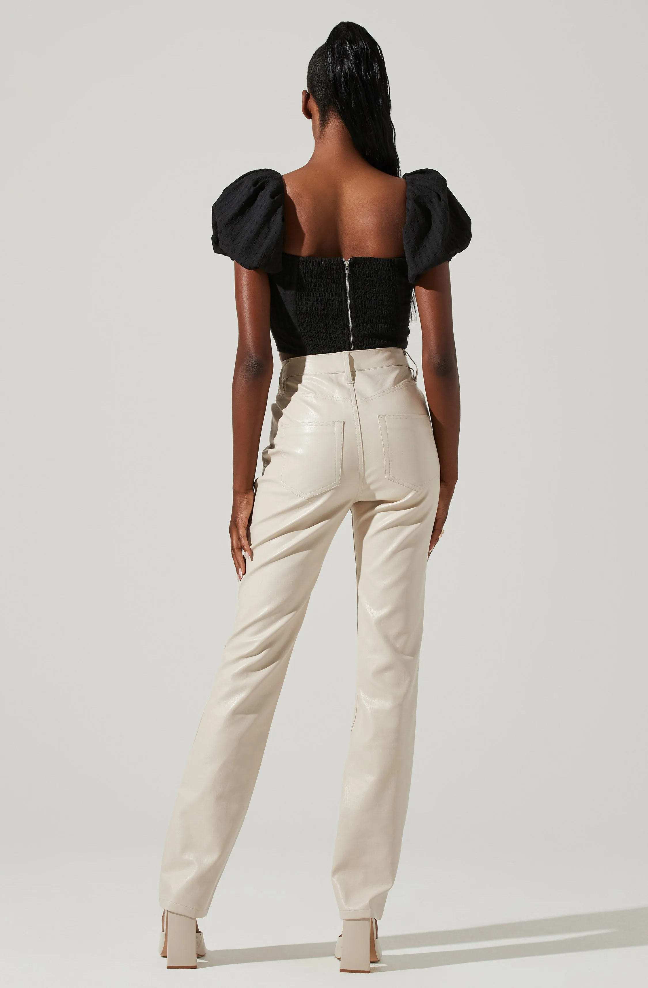 Paola Sweetheart Bustier Puff Sleeve Top sold by Astr product image thumbnail 4