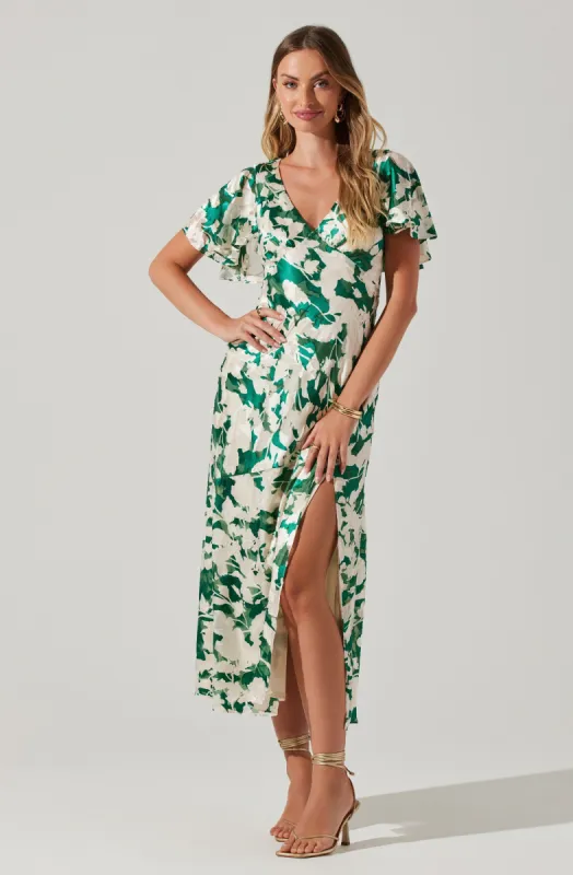Florecita Floral Print Midi Dress sold by Astr