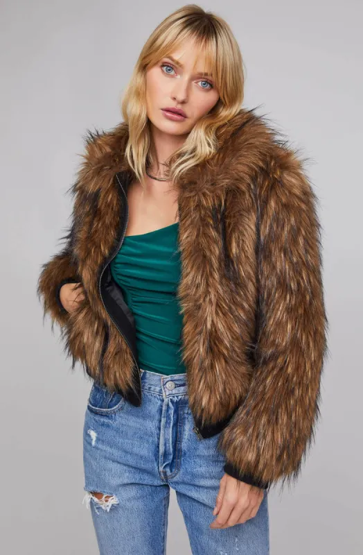 Jiselle Faux Fur Jacket sold by Astr