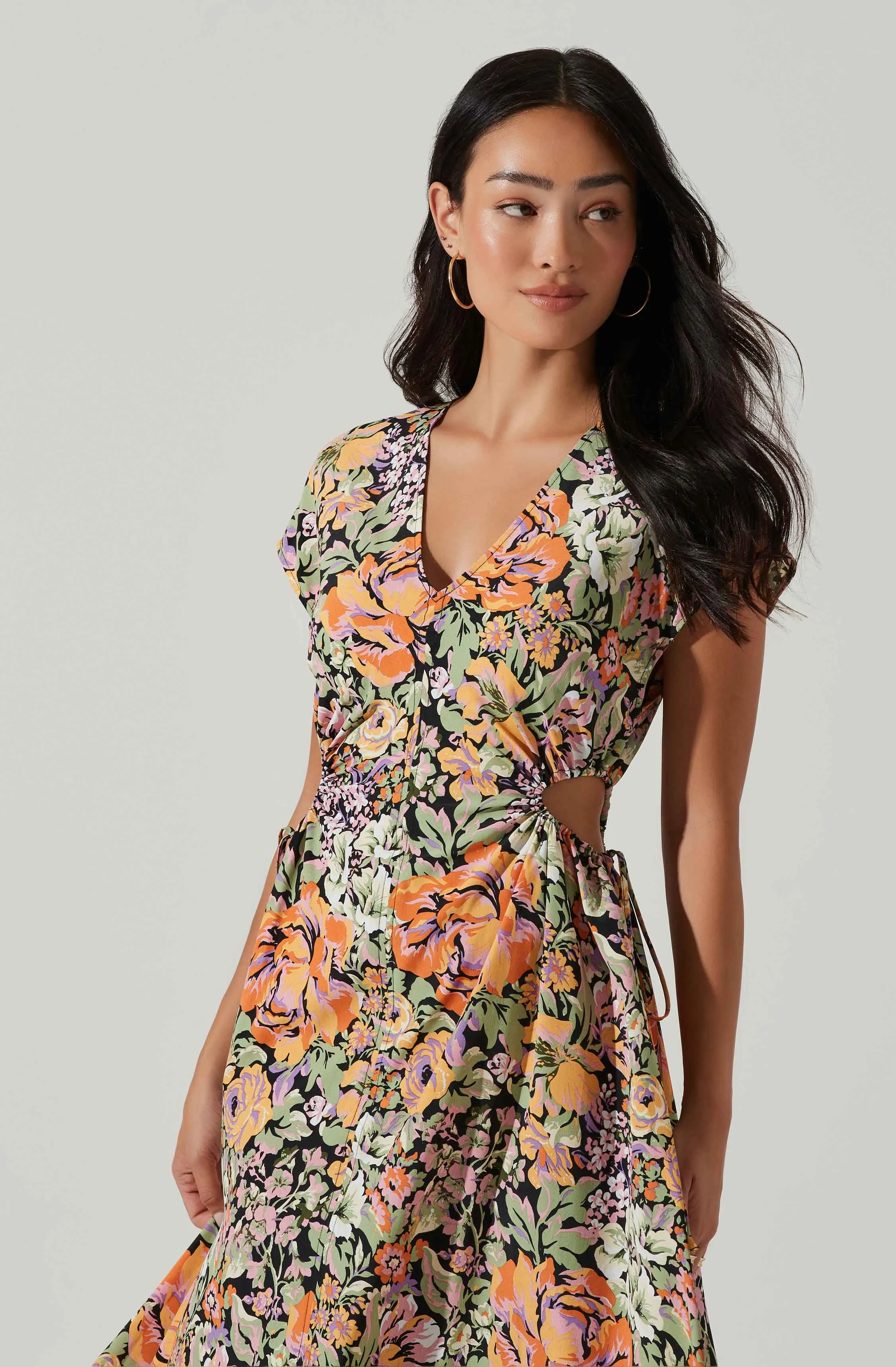 Miranda Floral Print Midi Dress sold by Astr product image thumbnail 3