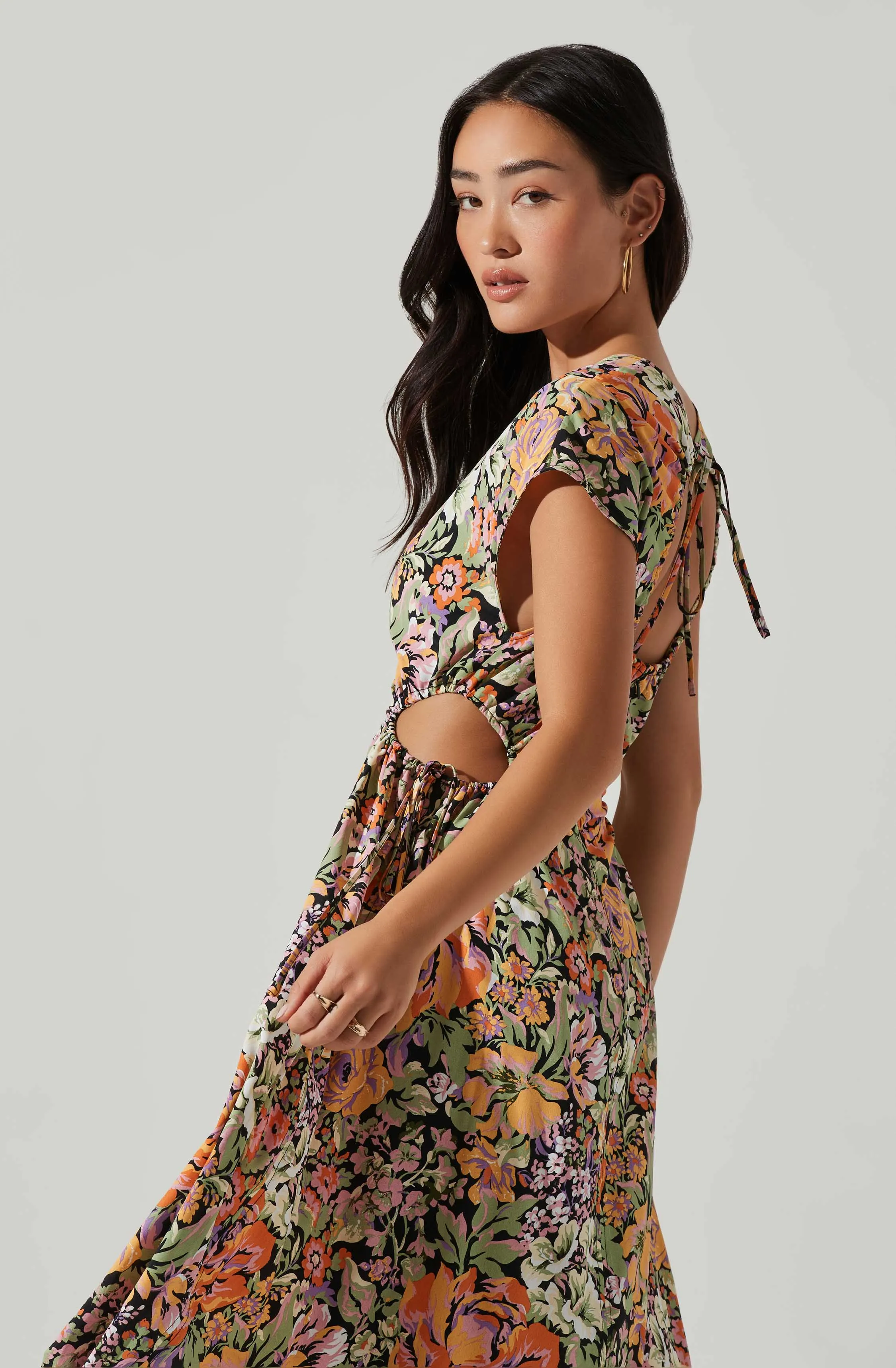 Miranda Floral Print Midi Dress sold by Astr product image thumbnail 4