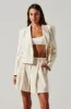 Preston Pinstripe Cropped Blazer sold by Astr