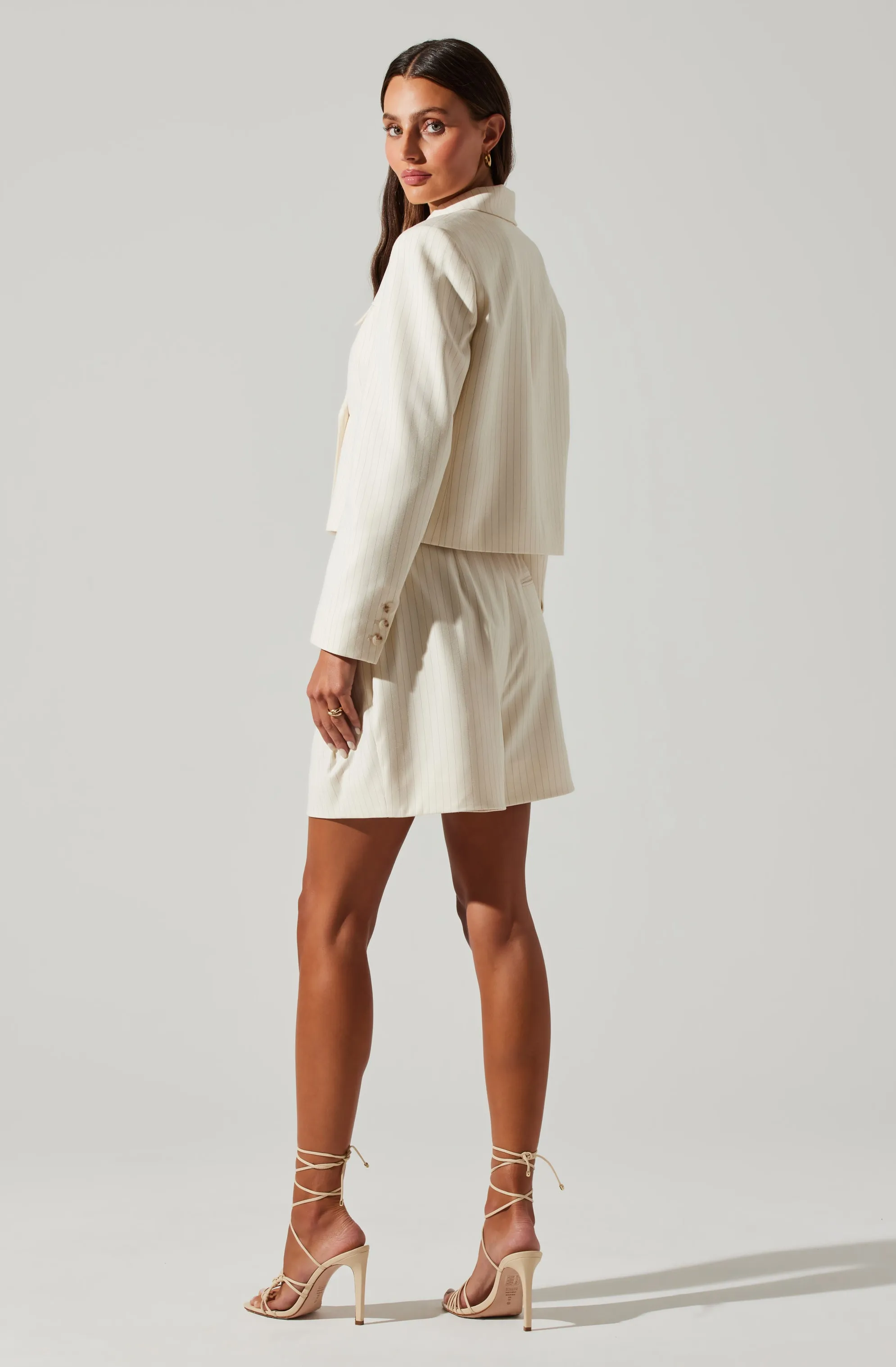 Preston Pinstripe Cropped Blazer sold by Astr product image thumbnail 5