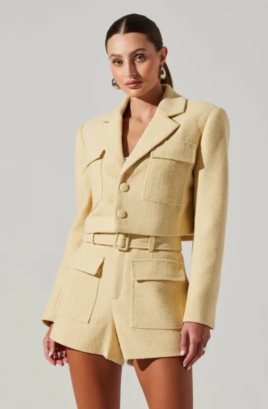 Emery Boucle Cropped Jacket sold by Astr