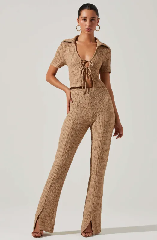 Zoey Seamed Split Hem Pants made by Astr