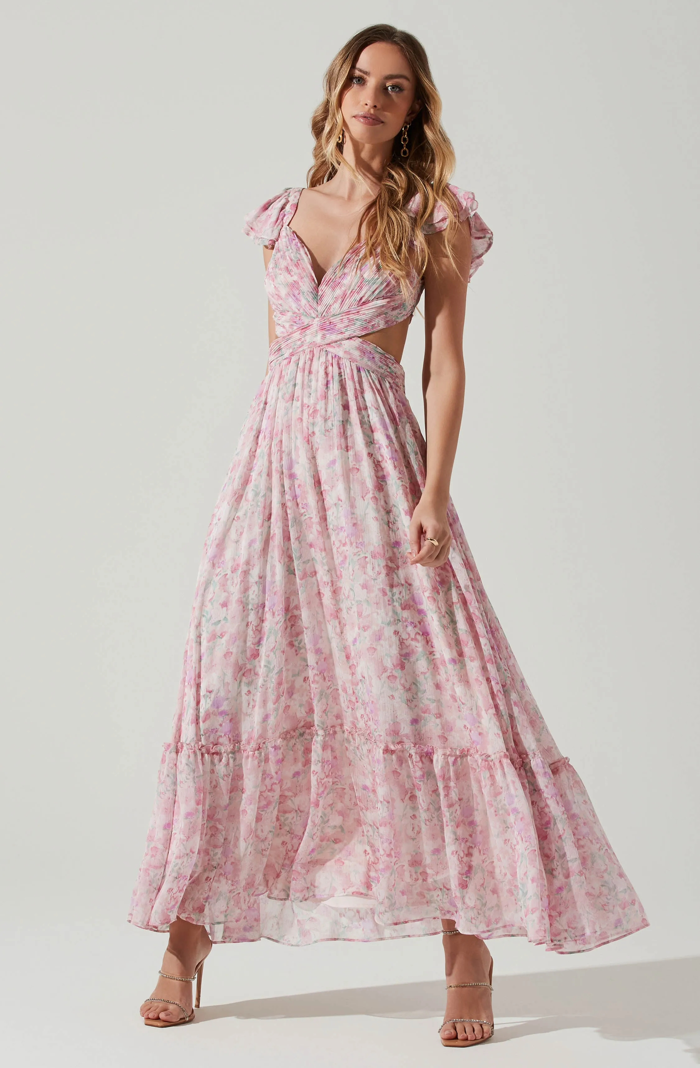 Primrose Floral Strappy Back Maxi Dress sold by Astr product image thumbnail 3