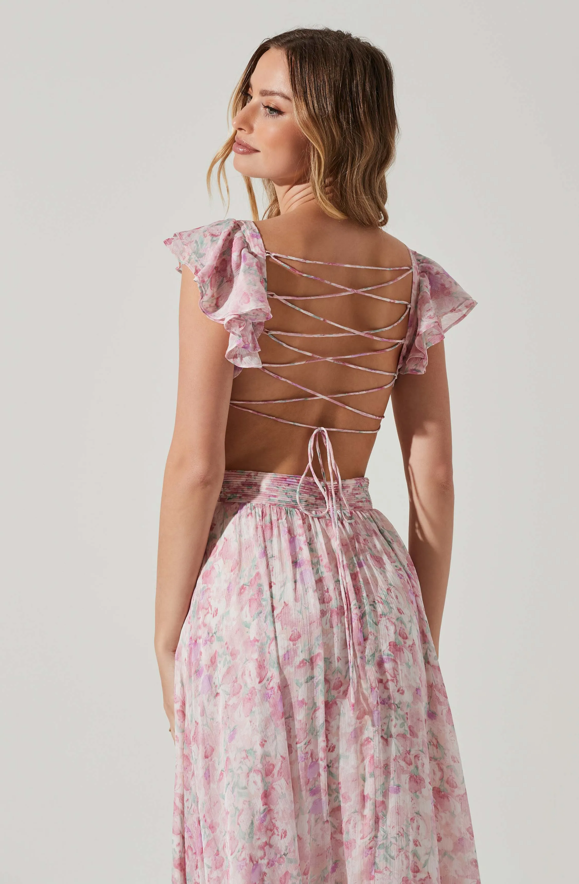 Primrose Floral Strappy Back Maxi Dress sold by Astr product image thumbnail 4