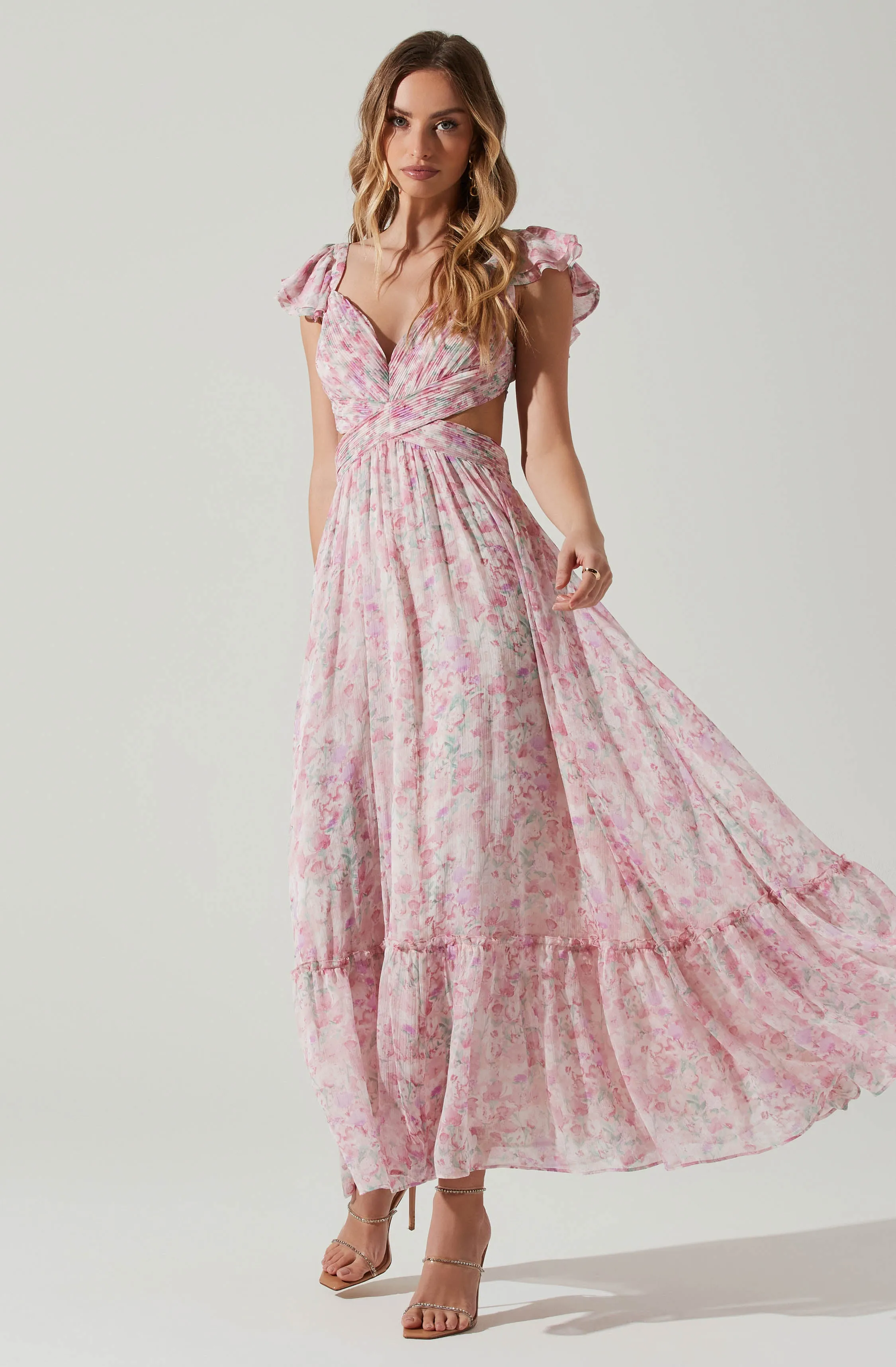 Primrose Floral Strappy Back Maxi Dress sold by Astr