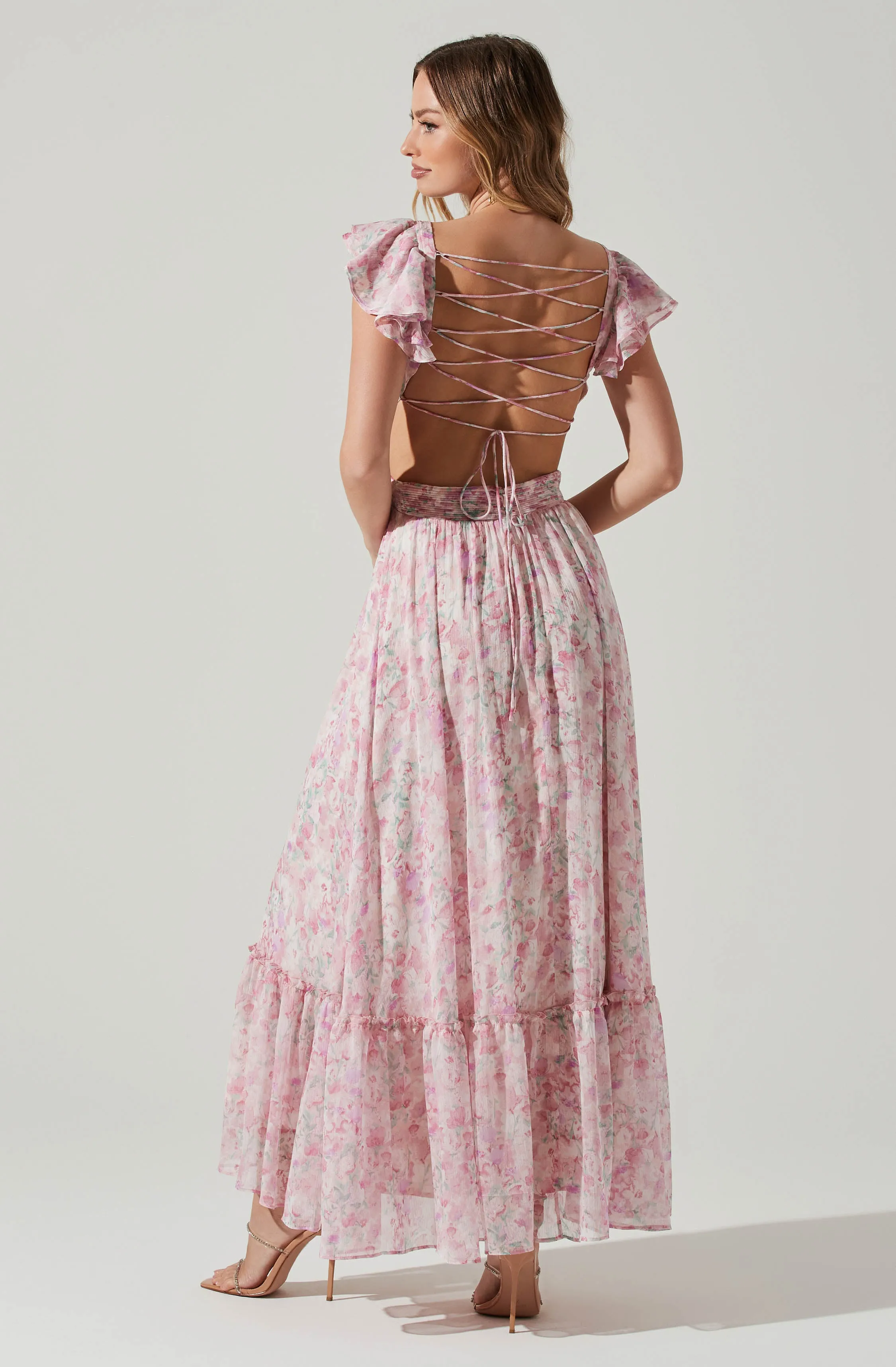 Primrose Floral Strappy Back Maxi Dress sold by Astr product image thumbnail 5