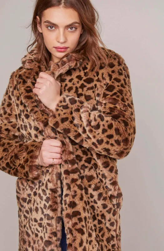 Inez Leopard Coat made by Astr