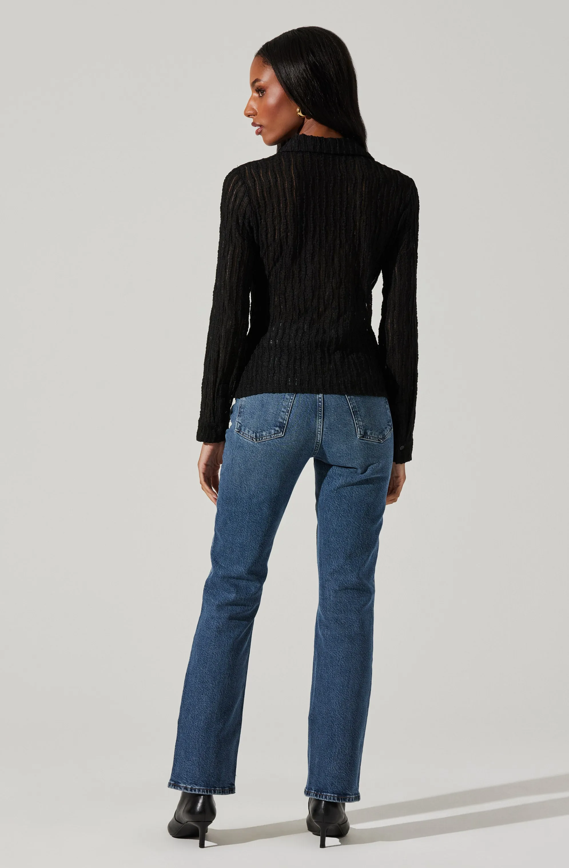 Iryna Sheer Textured Top sold by Astr product image thumbnail 5