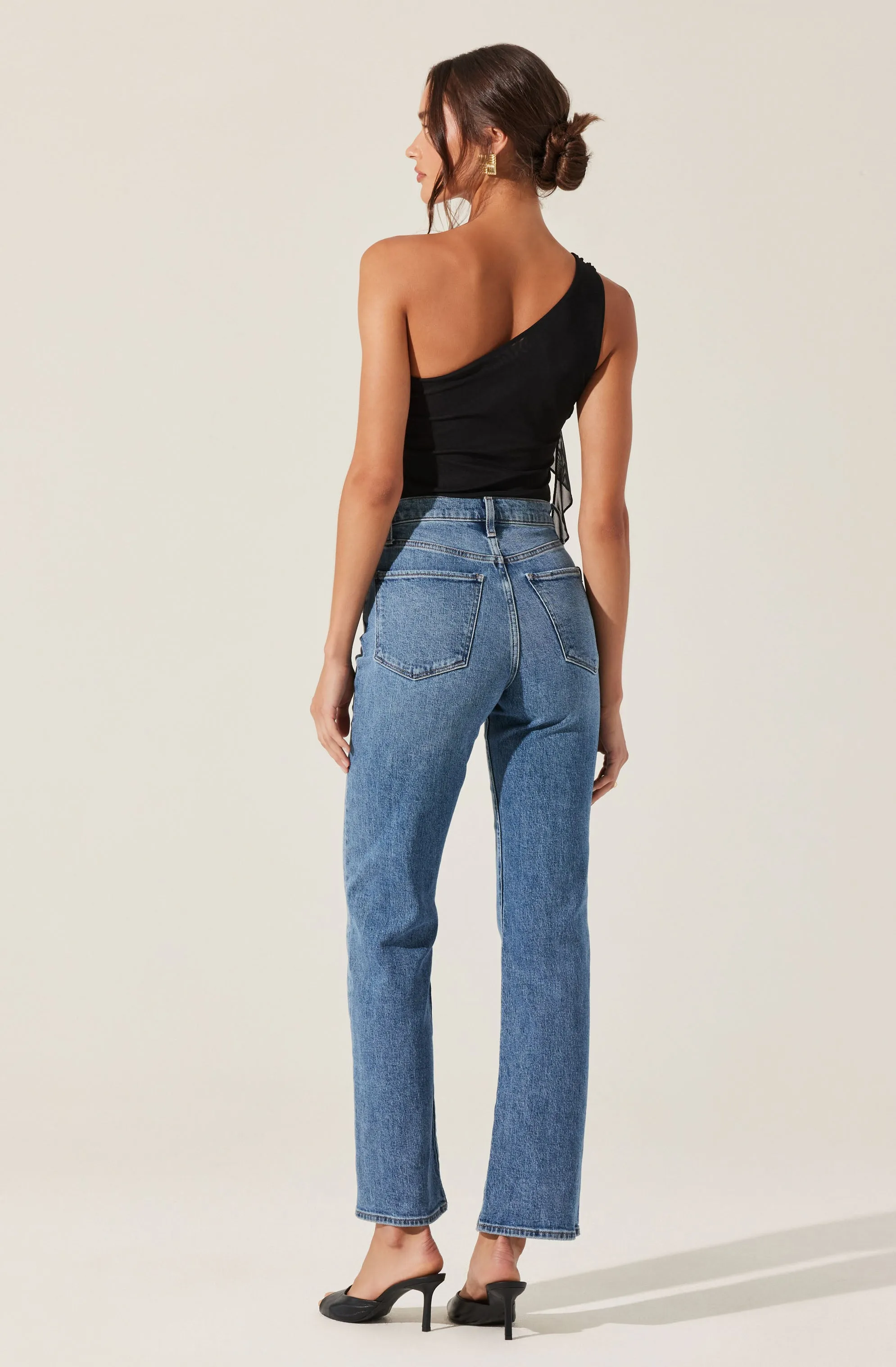 One Shoulder Ruffle Detail Top sold by Astr product image thumbnail 4