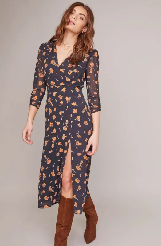 Joni Floral Midi Dress sold by Astr
