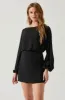 Edita Rhinestone Embellished Long Sleeve Mini Dress sold by Astr