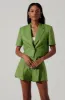 Kerrigan Cropped Linen Blazer sold by Astr