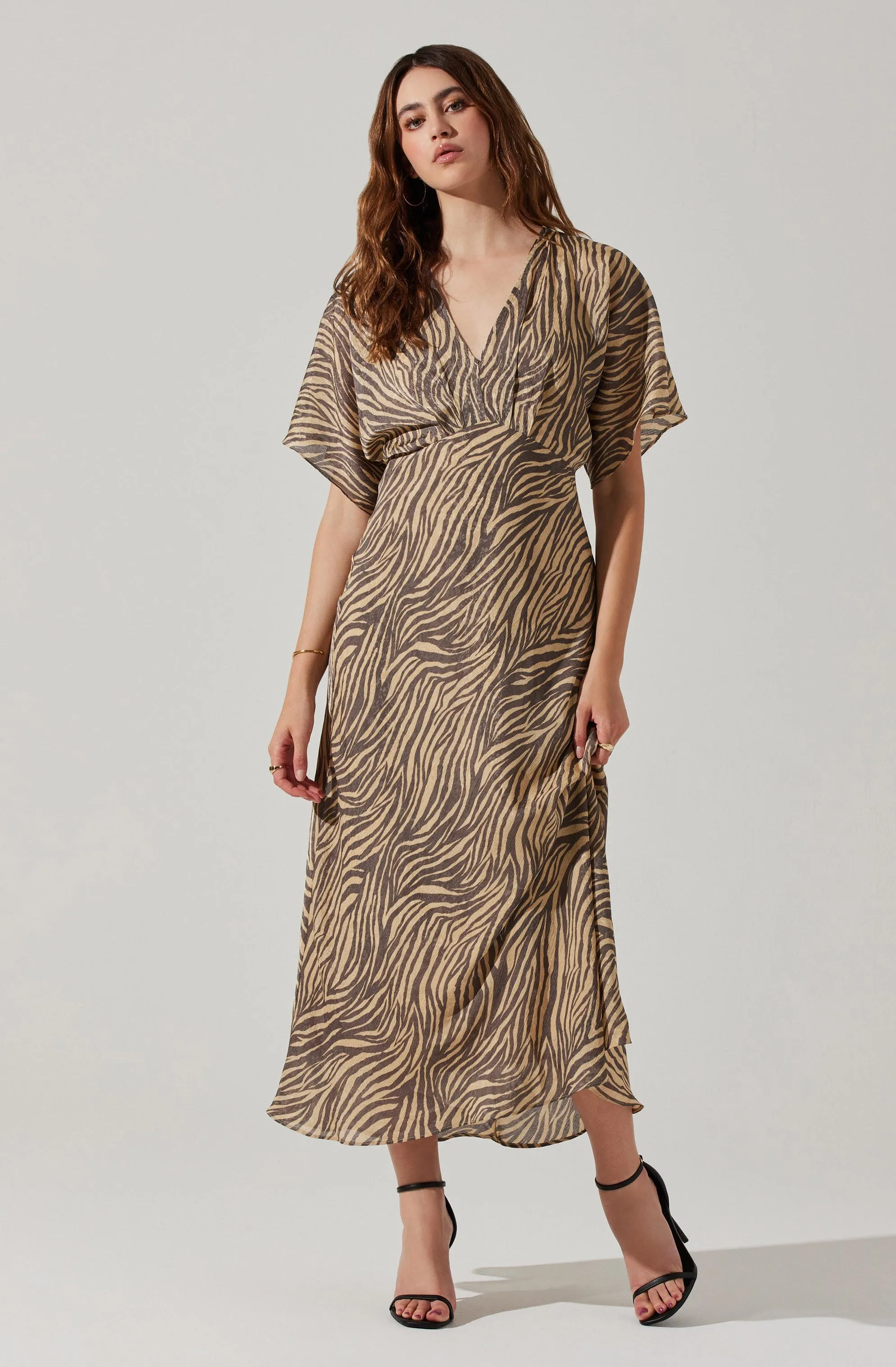 Flutter Sleeve Open Back Midi Dress sold by Astr product image thumbnail 3