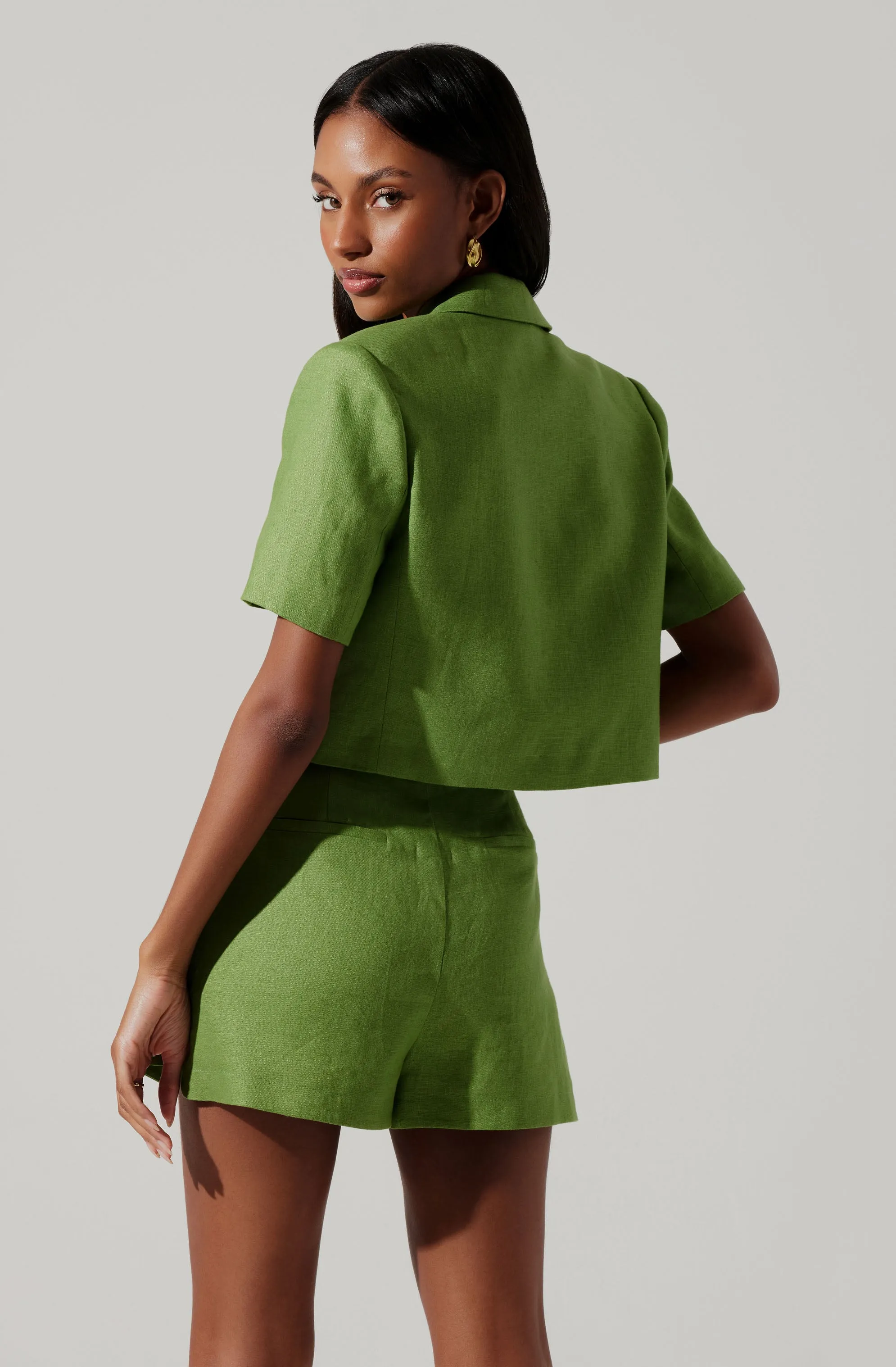 Kerrigan Cropped Linen Blazer sold by Astr product image thumbnail 5