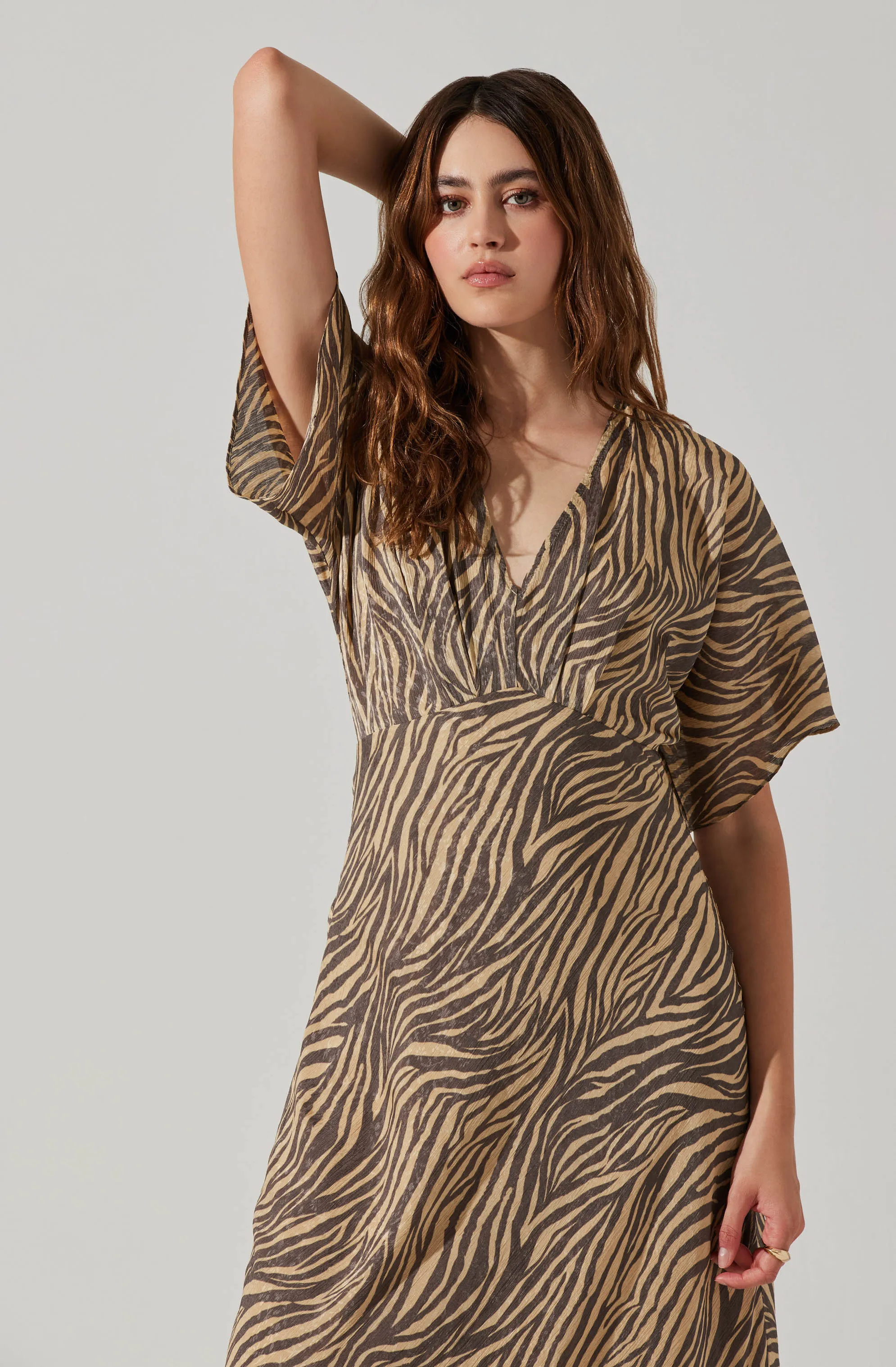 Flutter Sleeve Open Back Midi Dress sold by Astr product image thumbnail 2