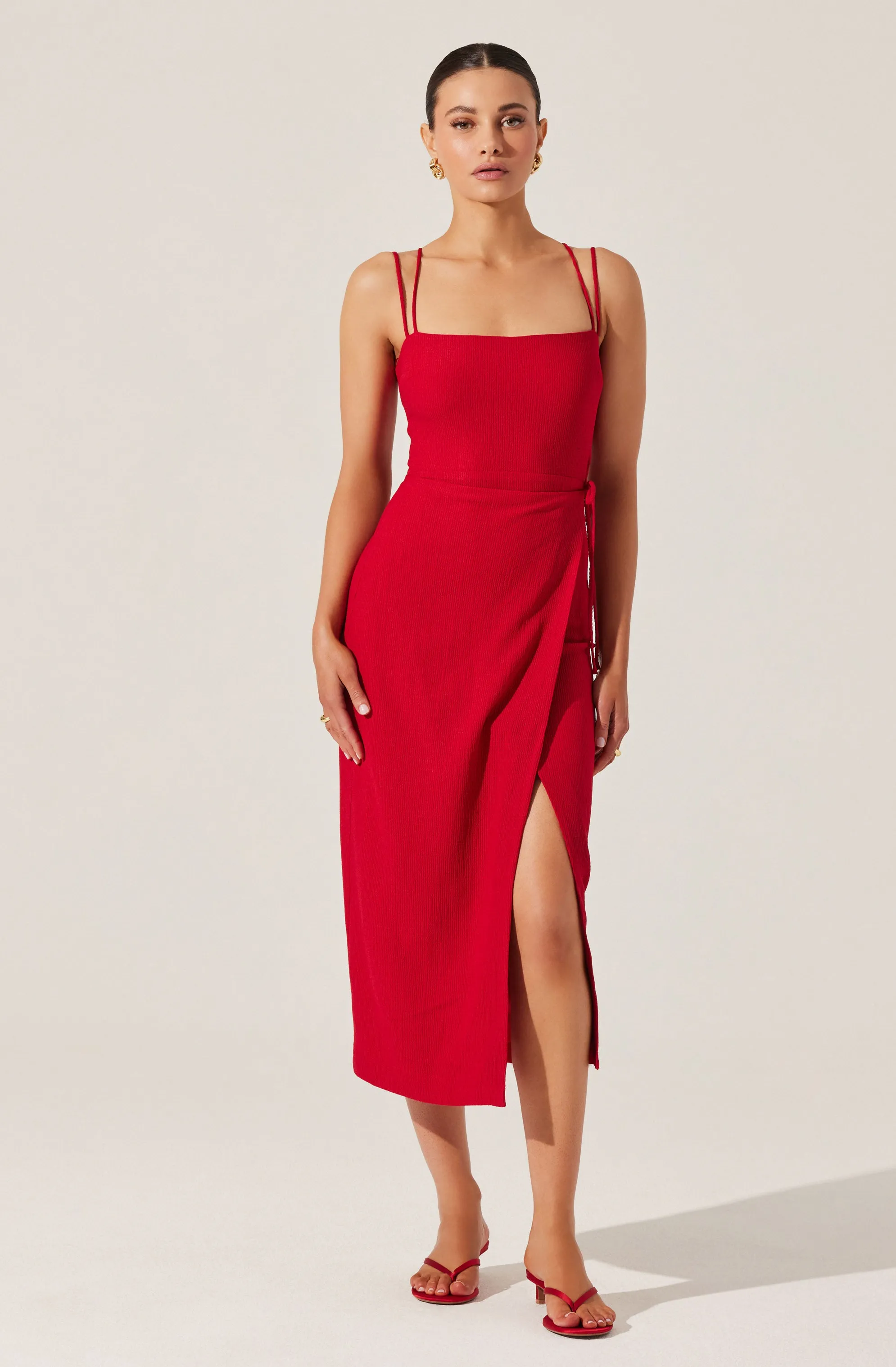 Brinda Wrap Midi Dress sold by Astr