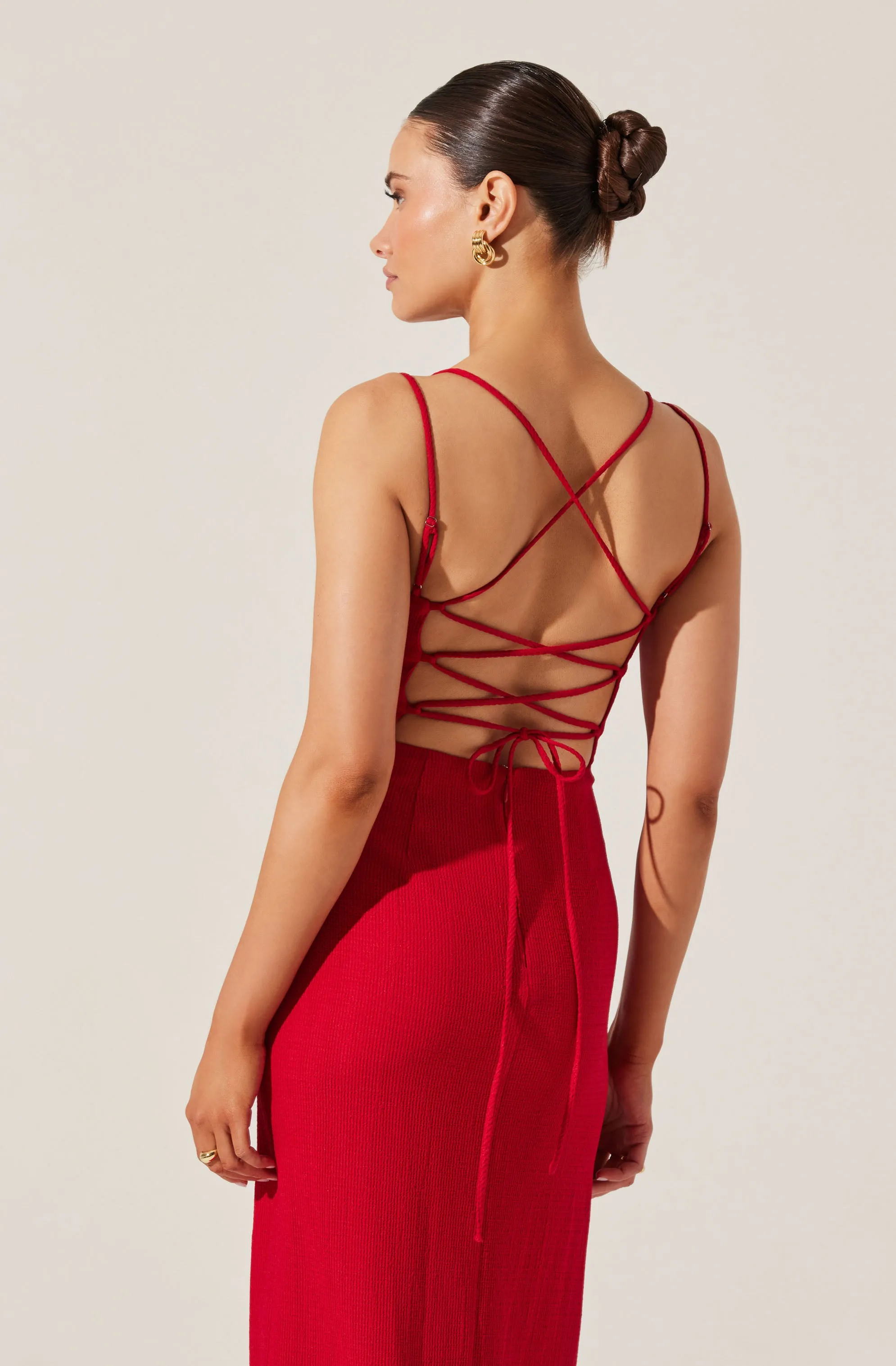 Brinda Wrap Midi Dress sold by Astr product image thumbnail 4