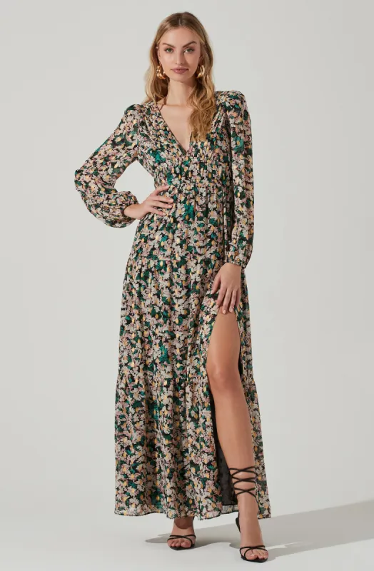 Francesca Floral Open Back Maxi Dress sold by Astr
