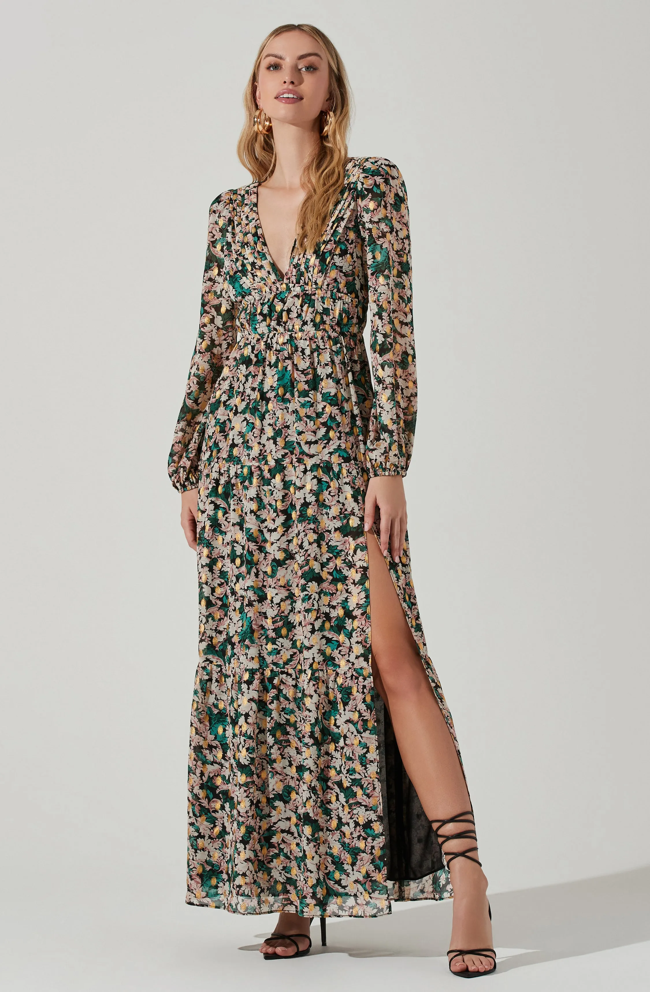 Francesca Floral Open Back Maxi Dress sold by Astr product image thumbnail 4