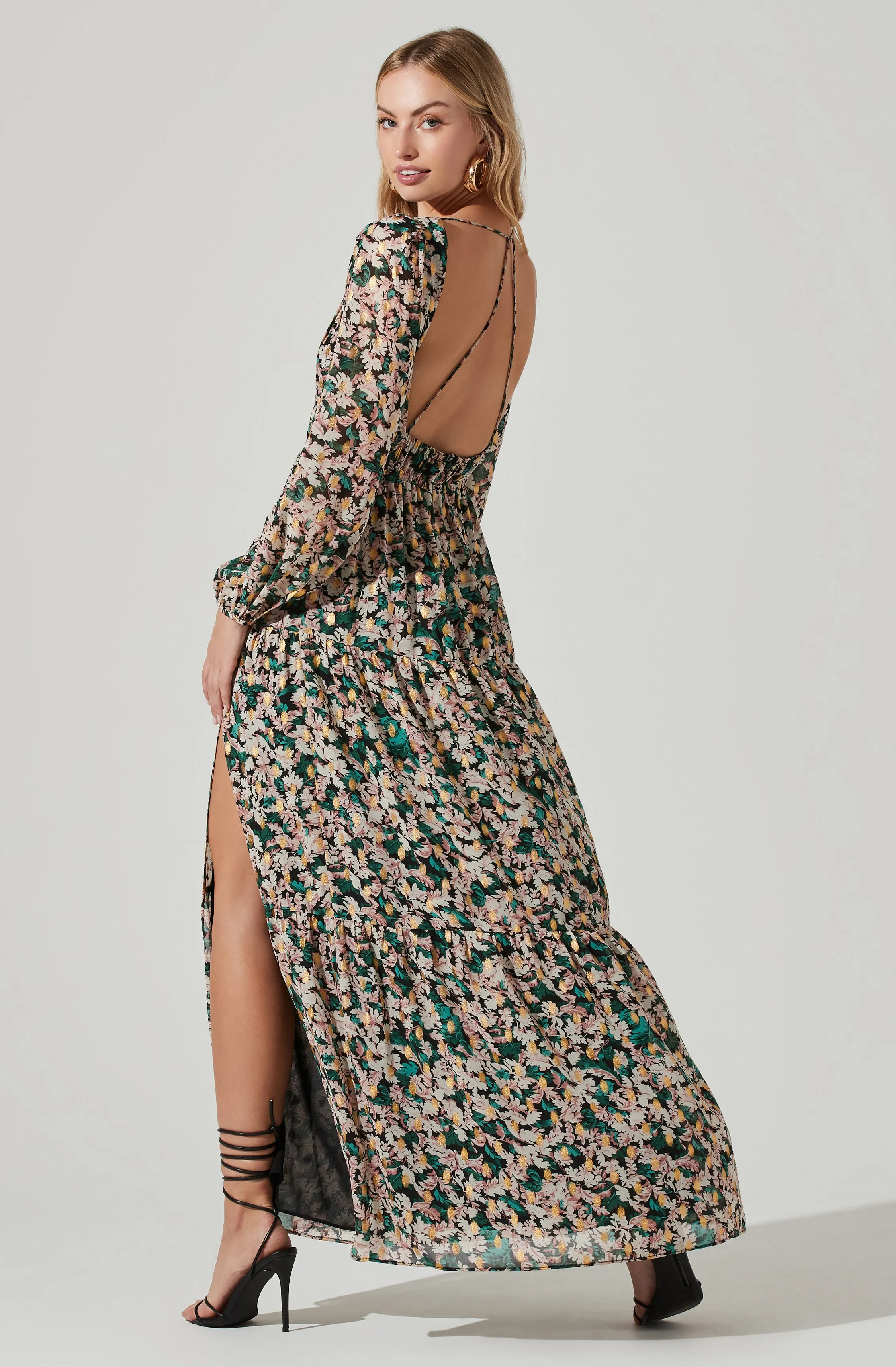 Francesca Floral Open Back Maxi Dress sold by Astr product image thumbnail 5