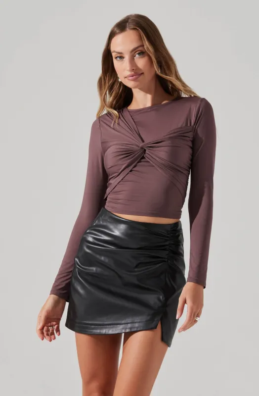 Twist Bust Long Sleeve Knit Top sold by Astr