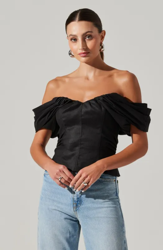 Raylin Off Shoulder Top sold by Astr