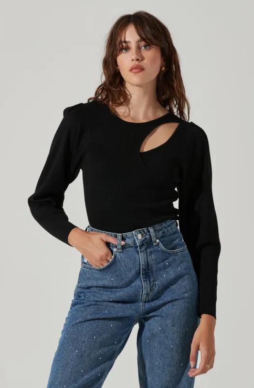 Asymmetrical Top With Long Sleeves sold by Astr
