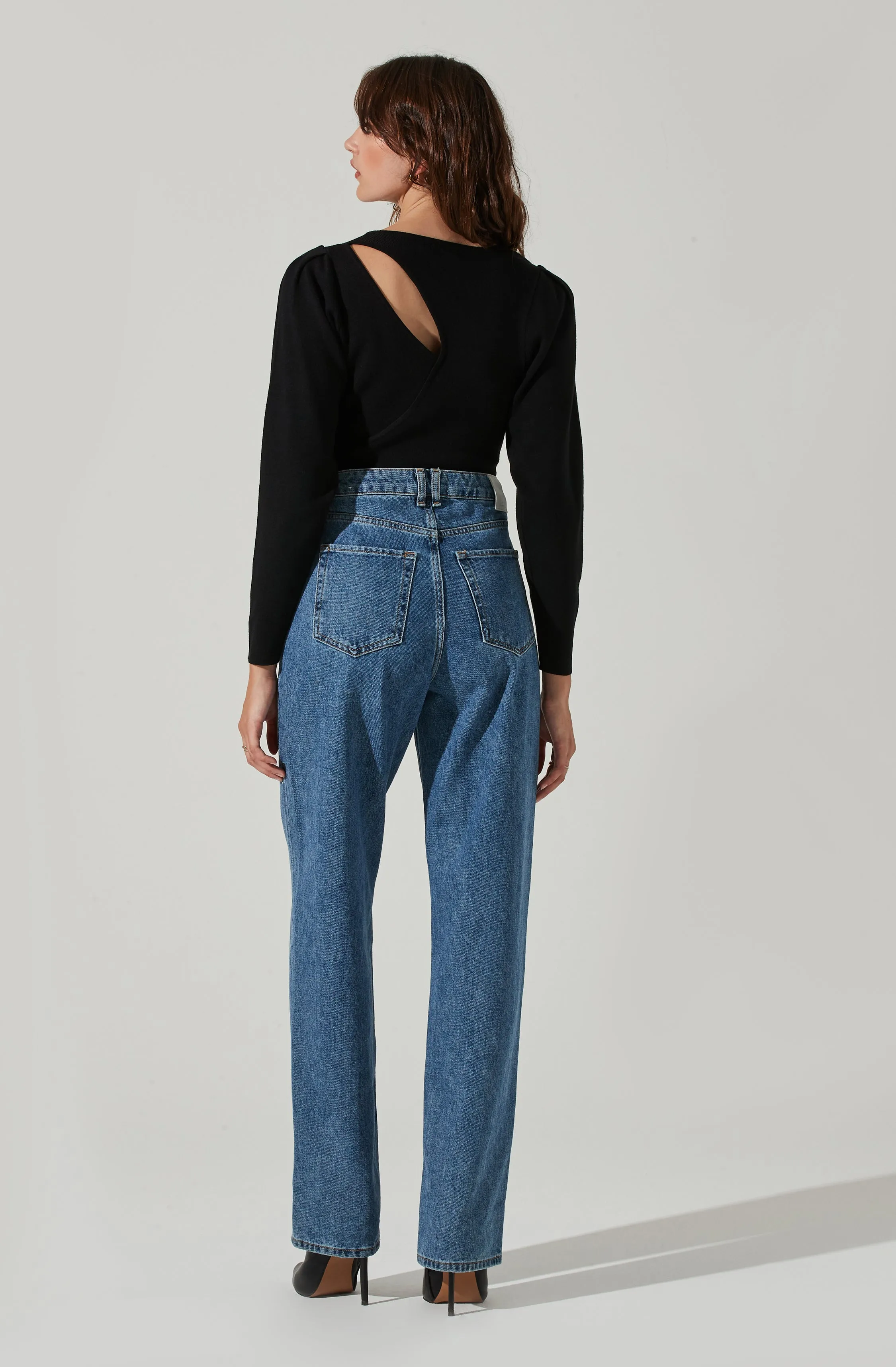 Asymmetrical Top With Long Sleeves sold by Astr product image thumbnail 4