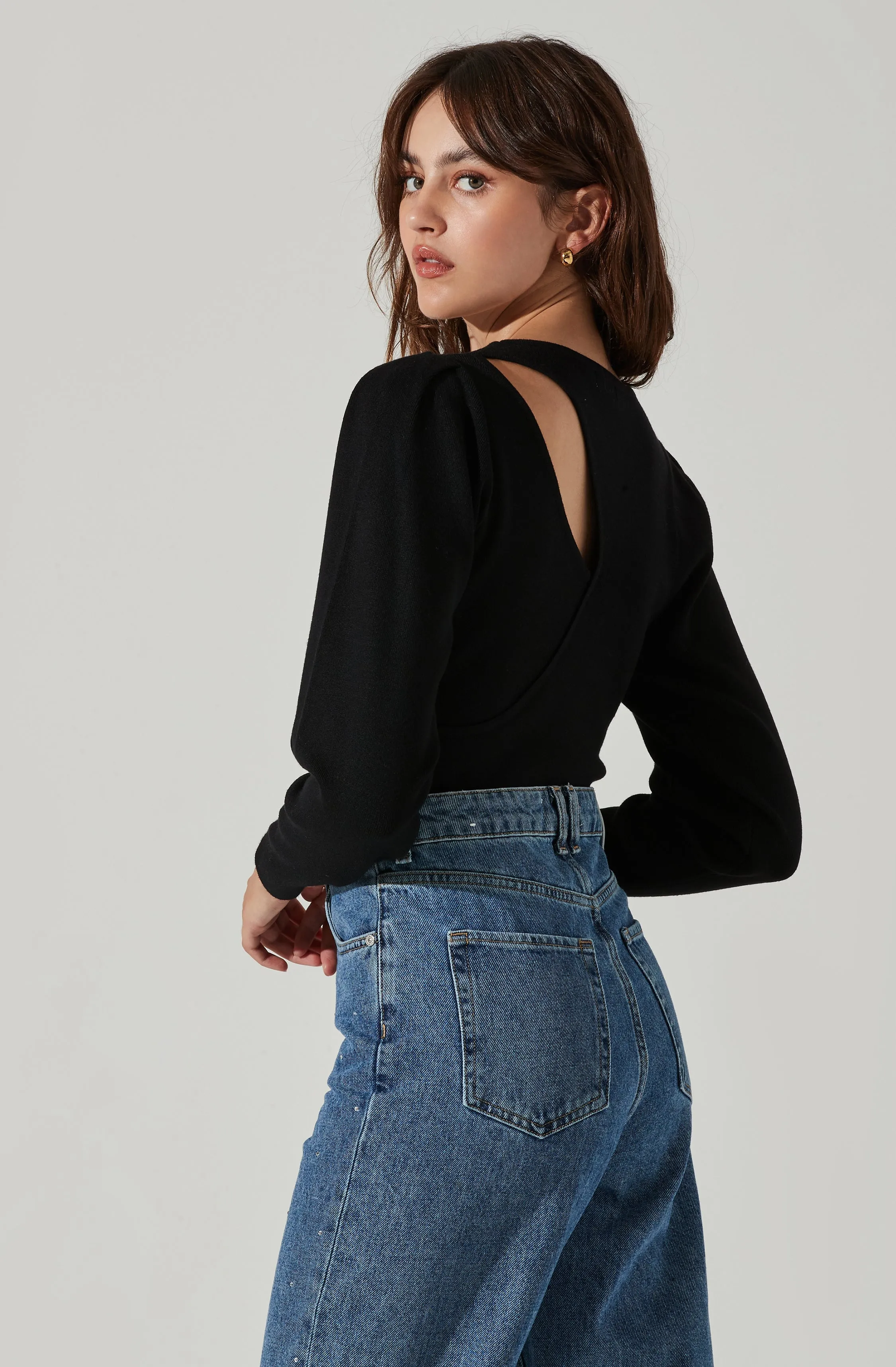 Asymmetrical Top With Long Sleeves sold by Astr product image thumbnail 5