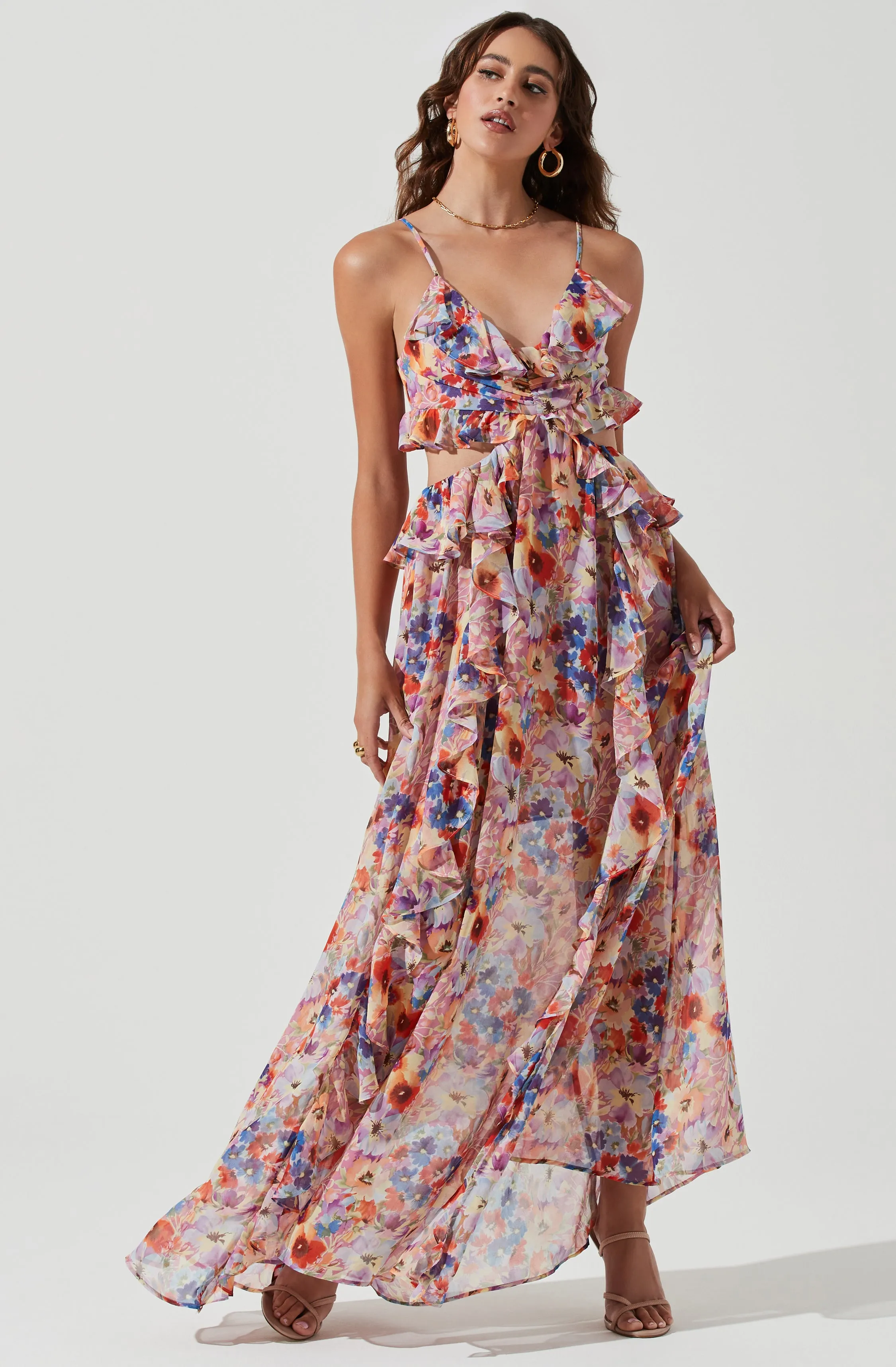 Palace Floral Cutout Maxi Dress sold by Astr