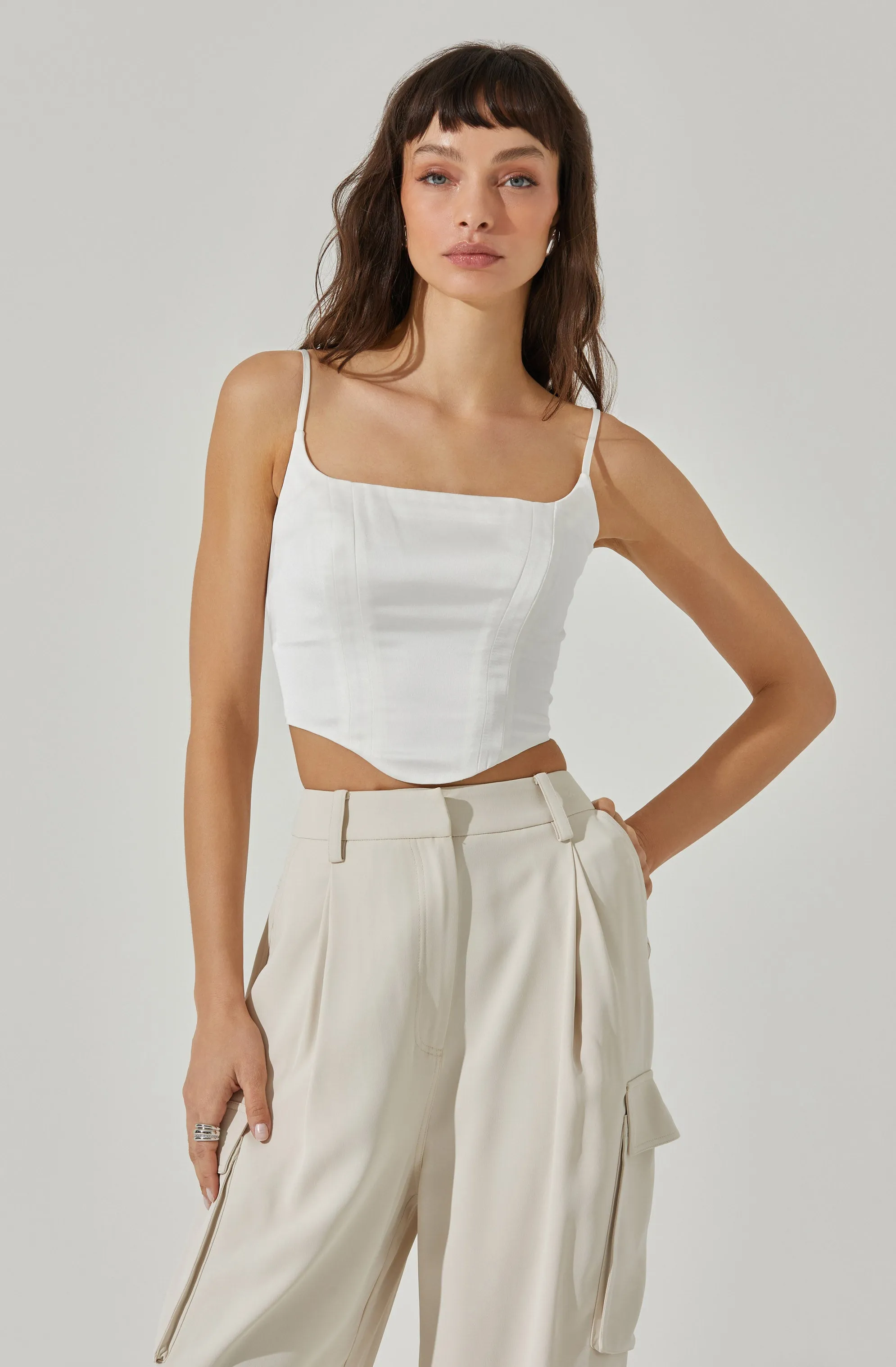 Satin Corset Tank Top sold by Astr