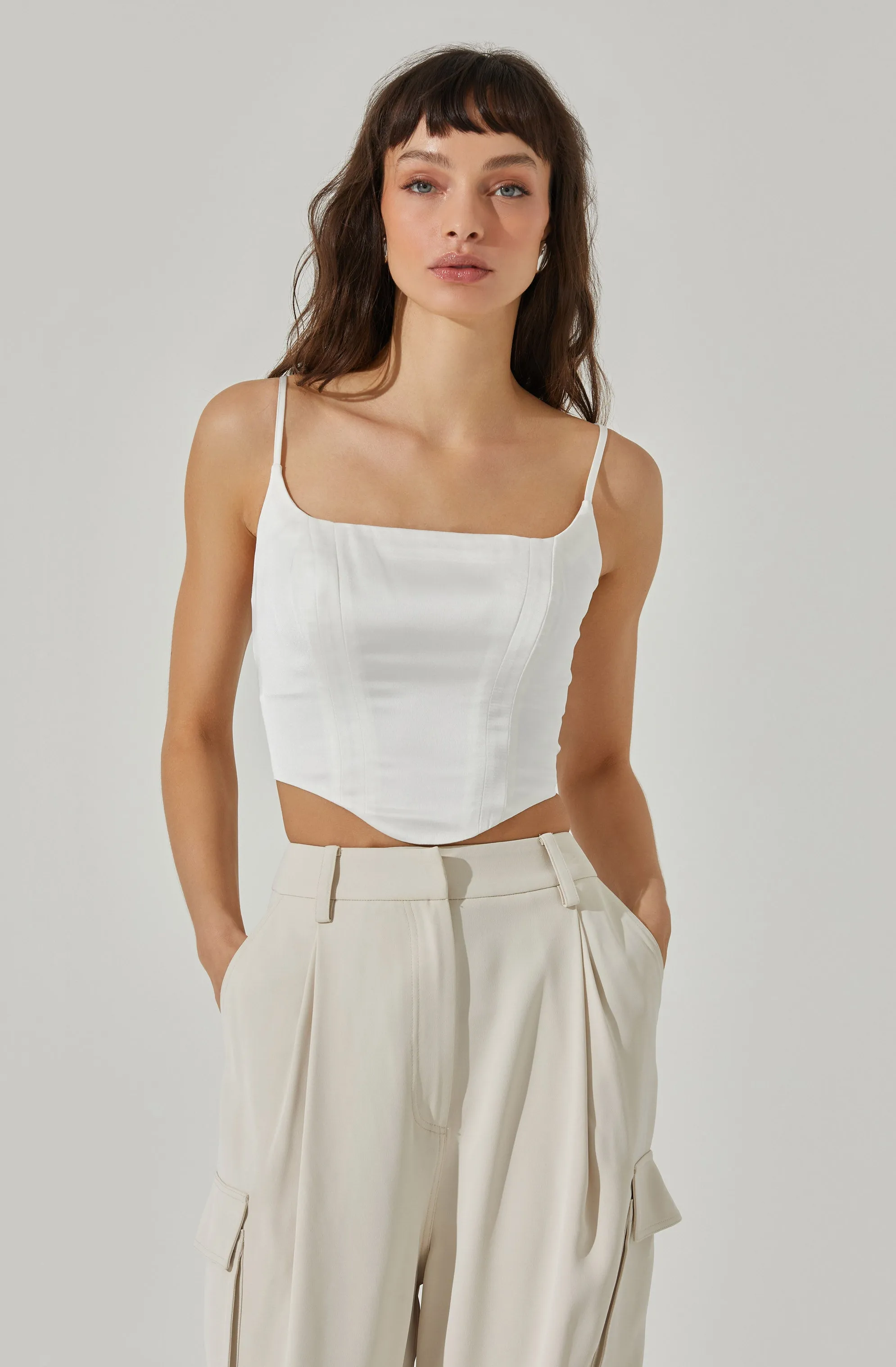 Satin Corset Tank Top sold by Astr product image thumbnail 3