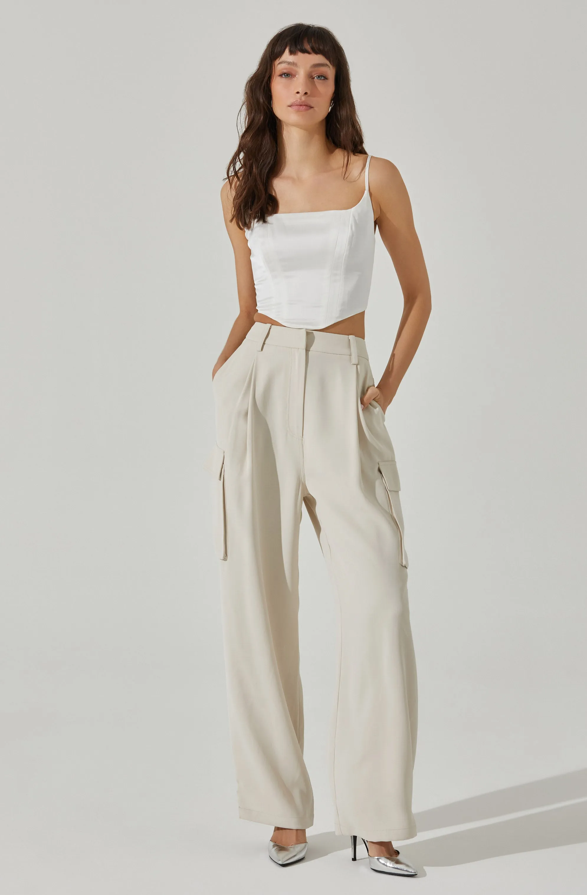 Satin Corset Tank Top sold by Astr product image thumbnail 2