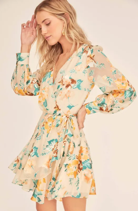Aja Floral Mini Dress sold by Astr