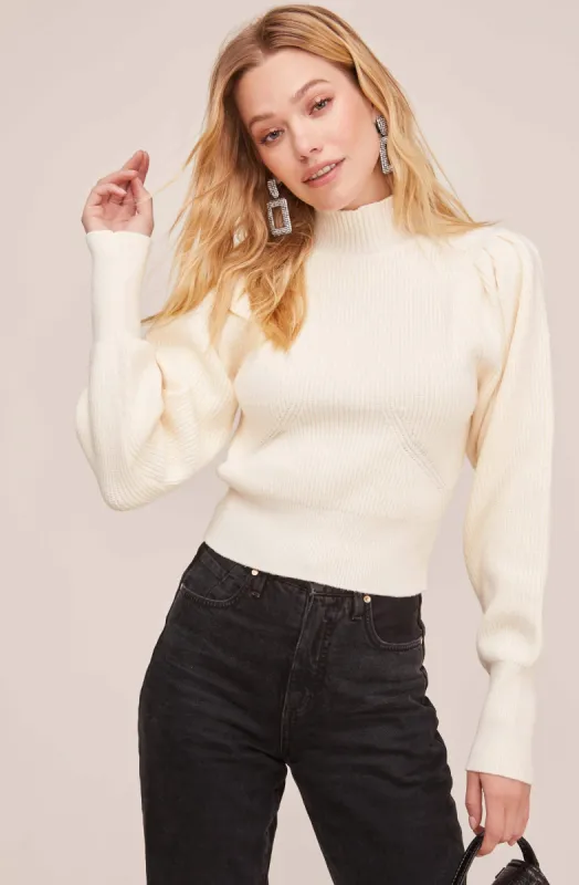 Lana Mock Neck Sweater made by Astr