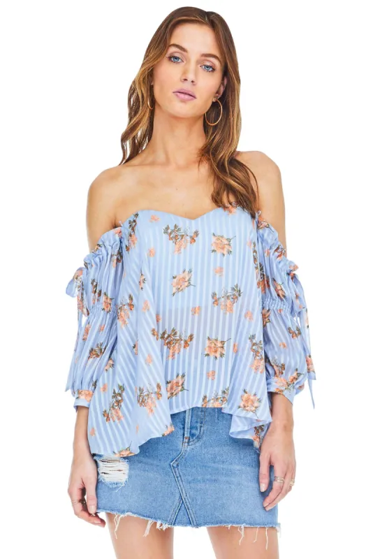 Jillian Floral Top sold by Astr