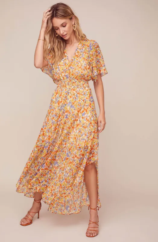 Sophronia Floral Maxi Dress sold by Astr