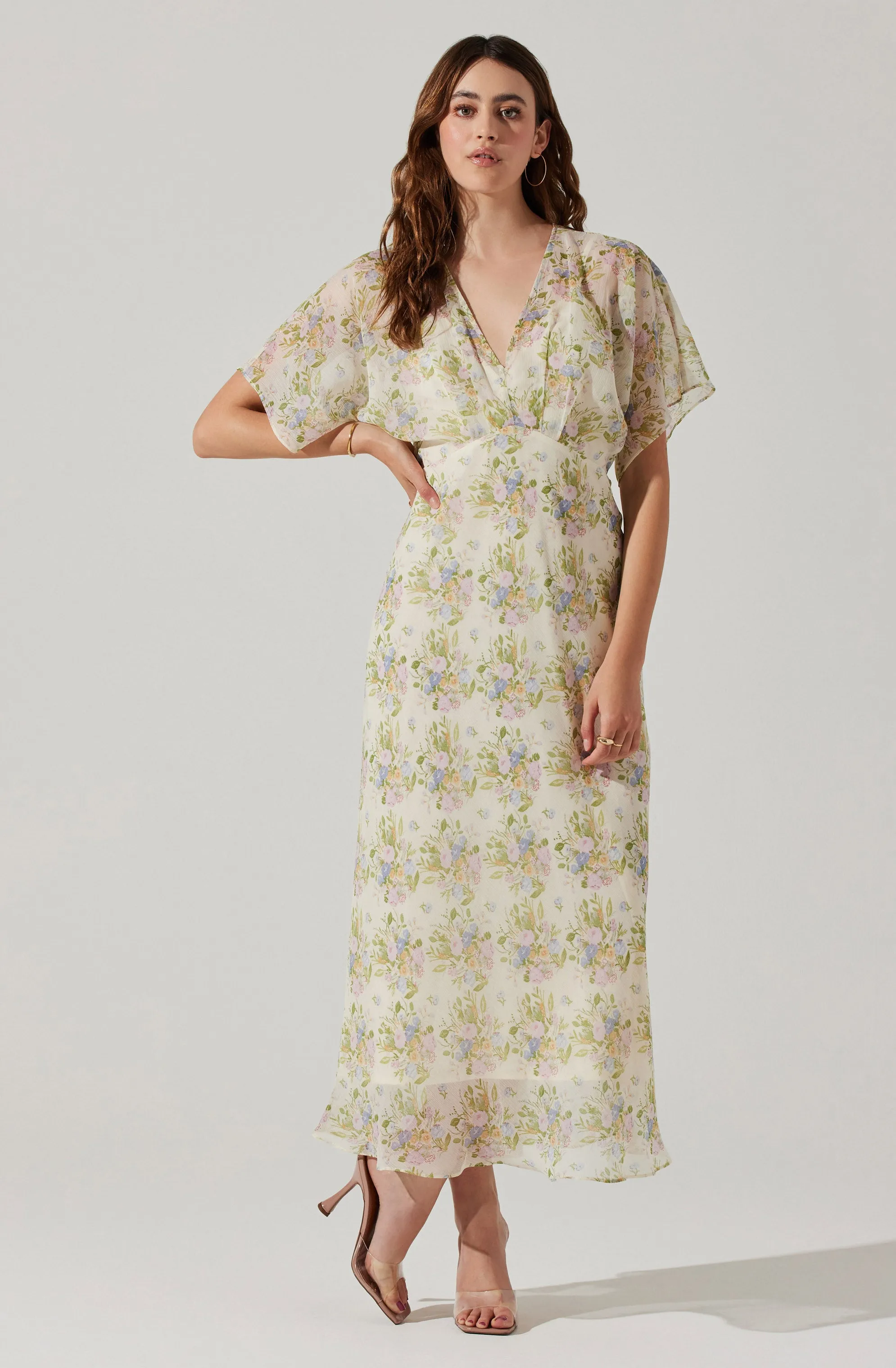 Flutter Sleeve Open Back Maxi Dress sold by Astr product image thumbnail 3