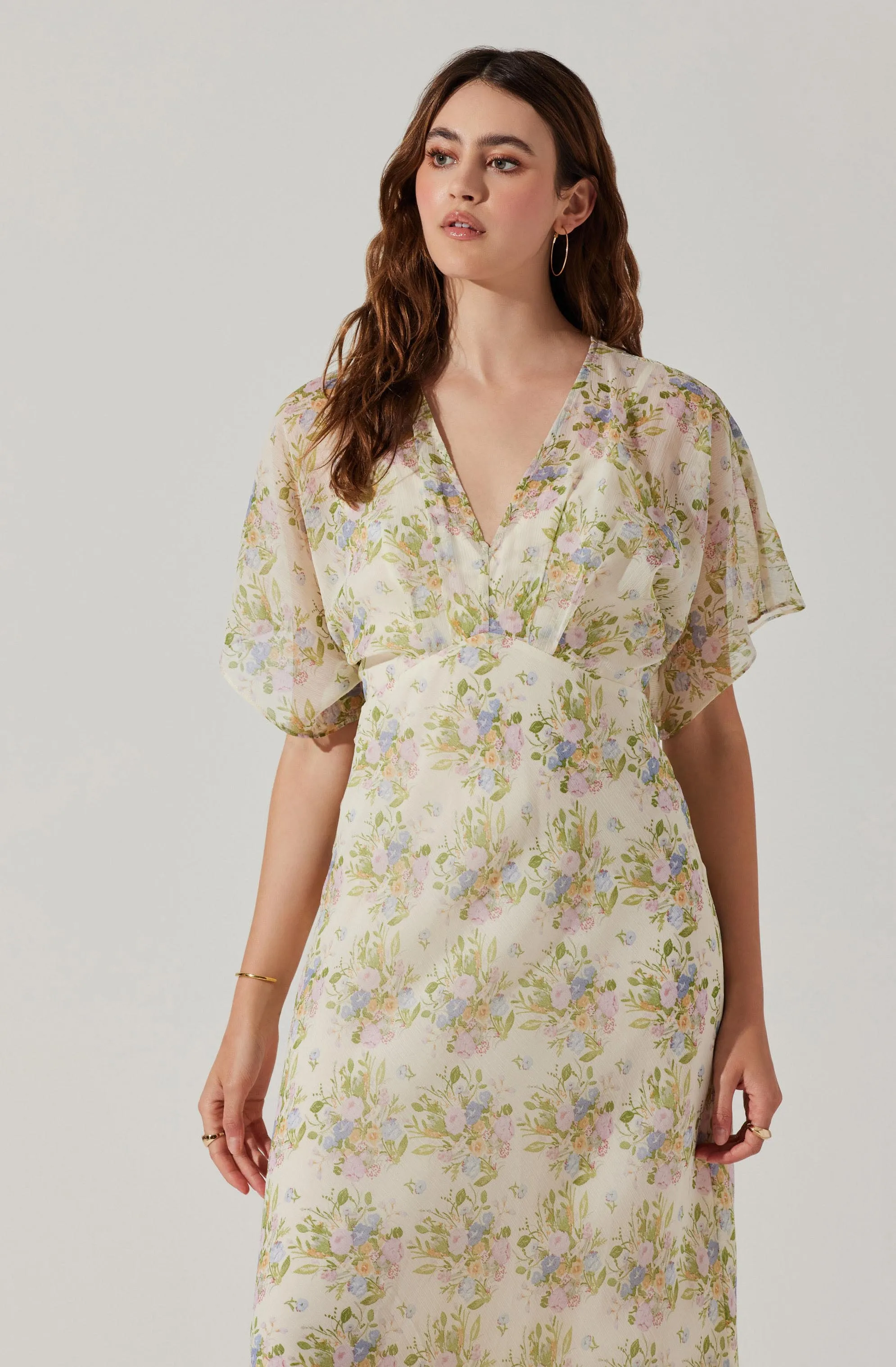 Flutter Sleeve Open Back Maxi Dress sold by Astr product image thumbnail 4