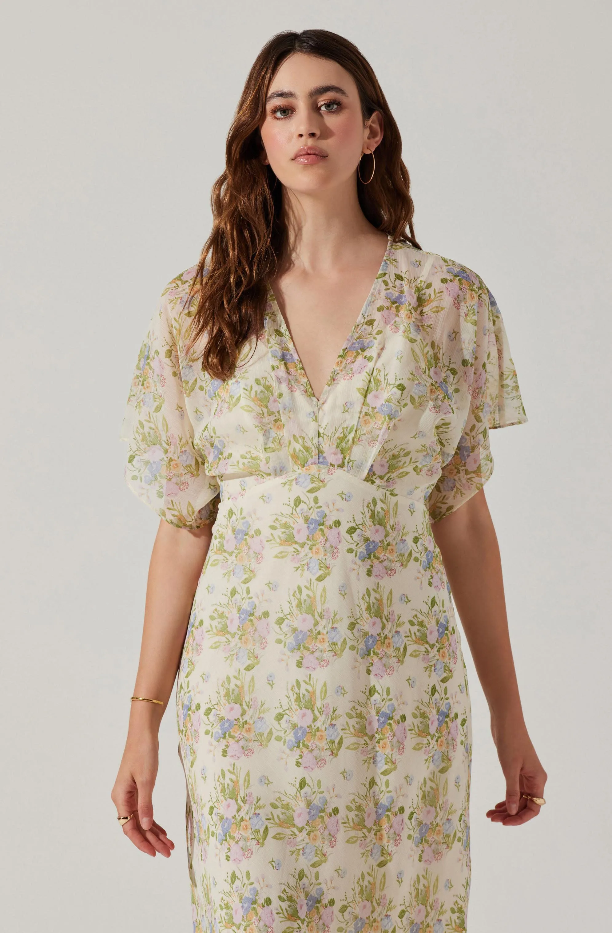 Flutter Sleeve Open Back Maxi Dress sold by Astr product image thumbnail 2