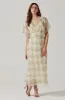 Flutter Sleeve Open Back Maxi Dress sold by Astr