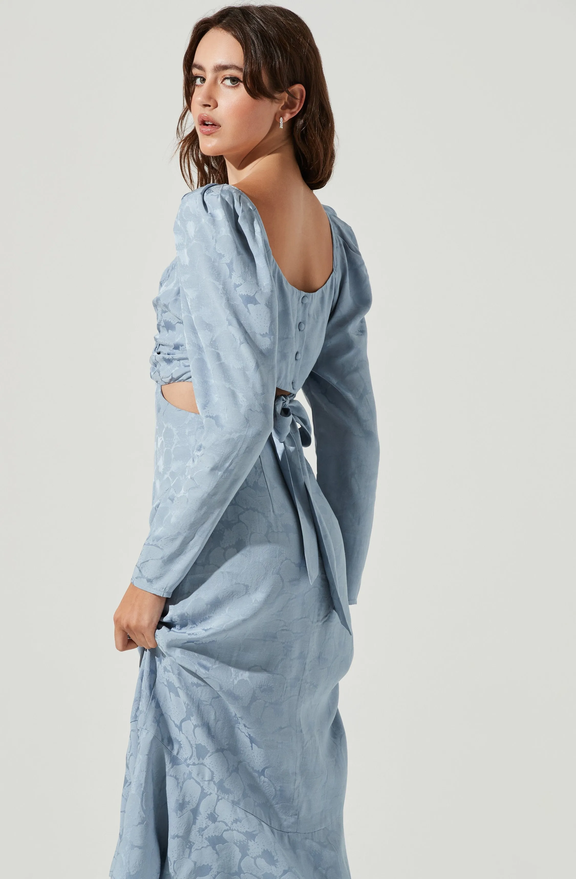 Lainie Long Sleeve Cutout Midi Dress sold by Astr product image thumbnail 4