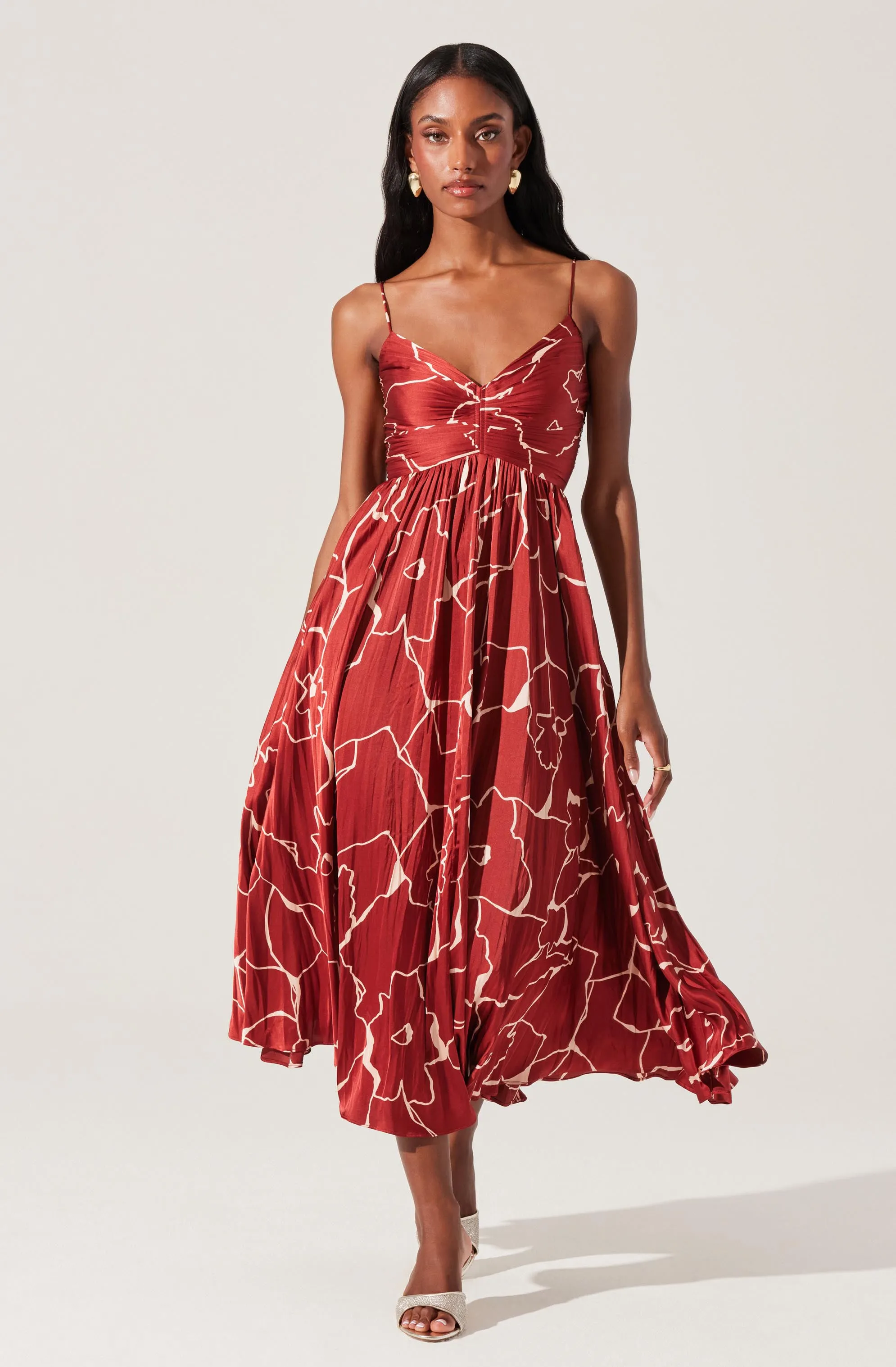 Maeve Pleated Midi Dress sold by Astr