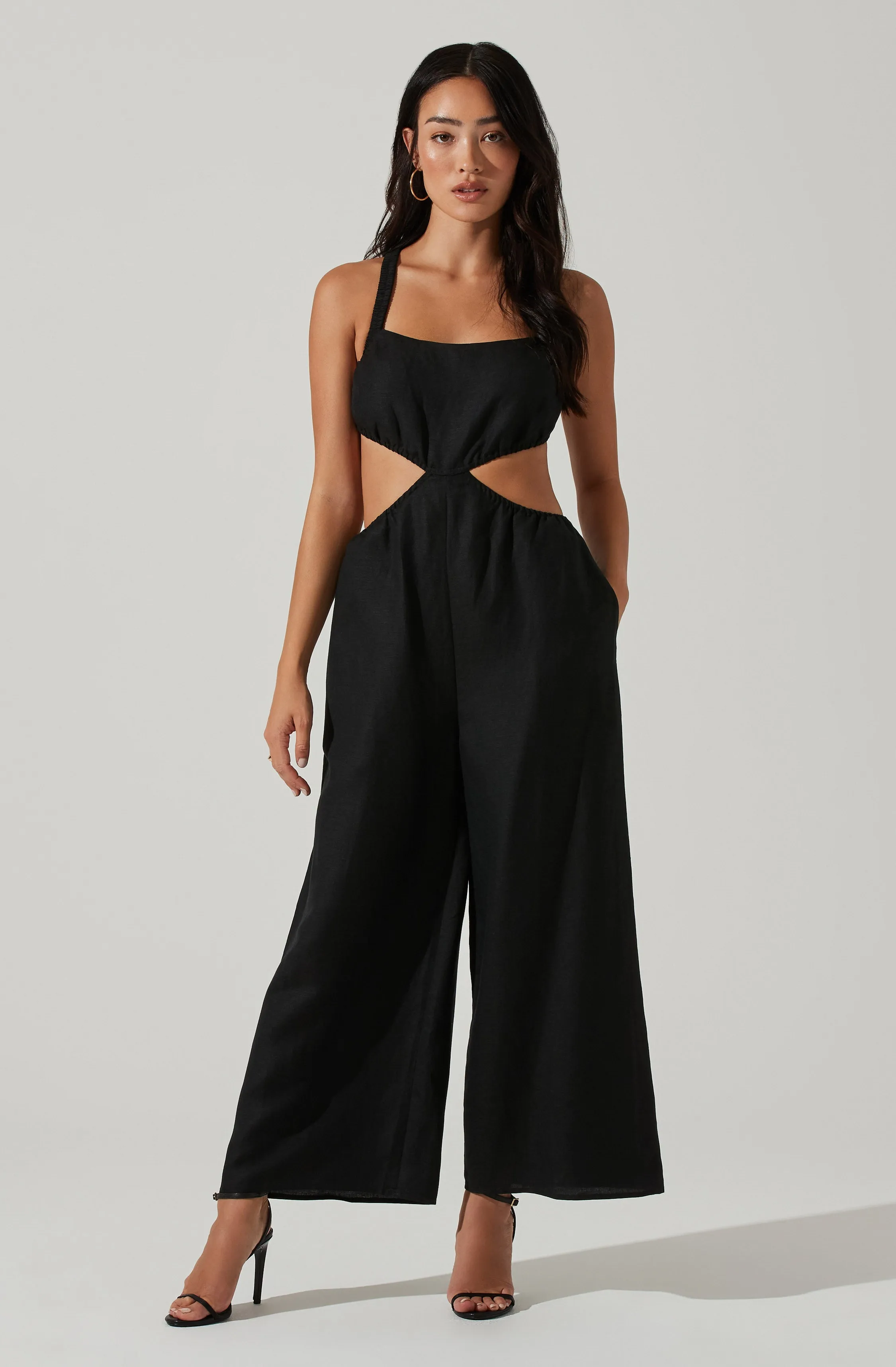 Marise Cutout Wide Leg Jumpsuit sold by Astr