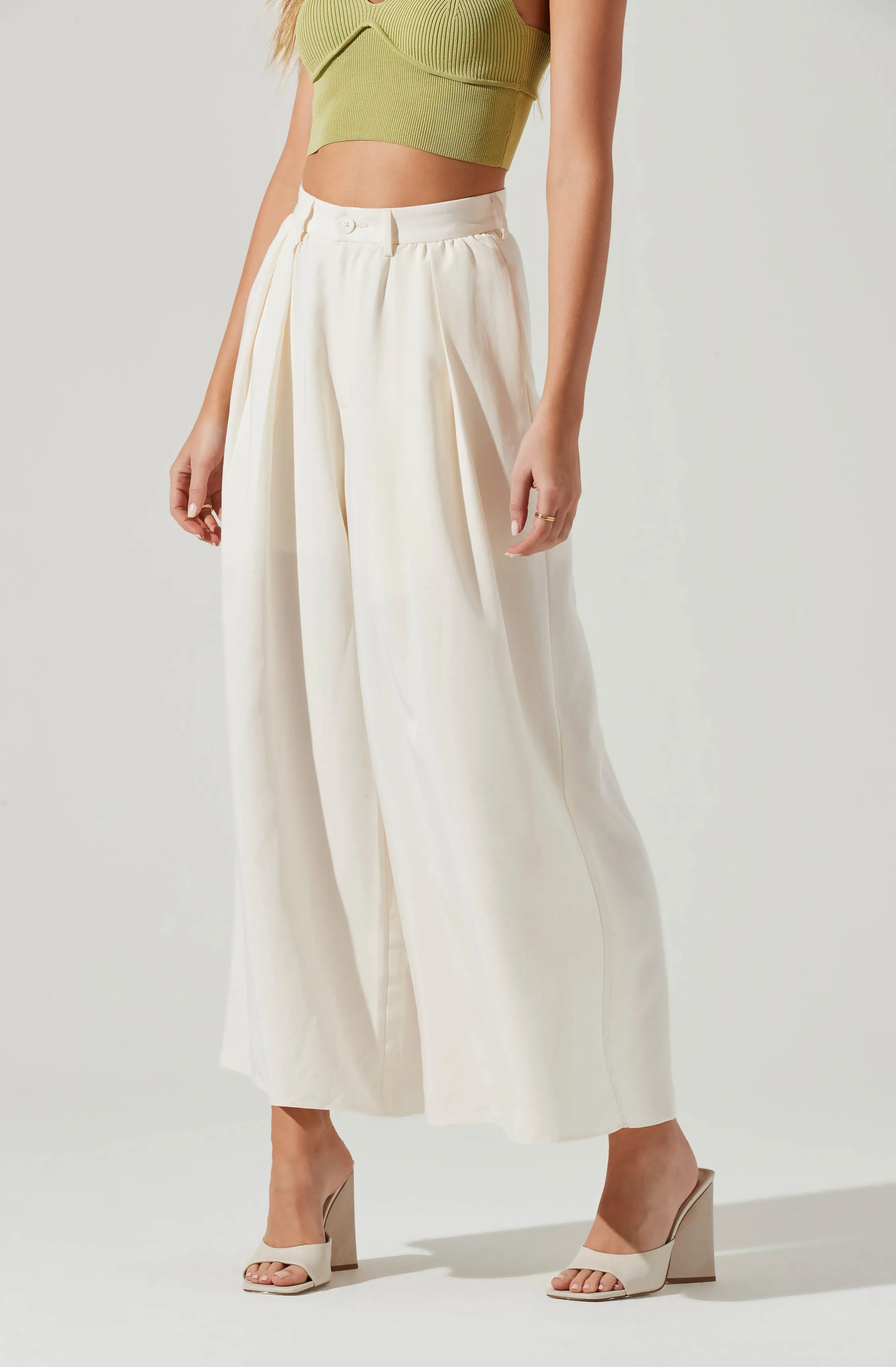 Pleated Front Wide Leg Trouser sold by Astr product image thumbnail 2