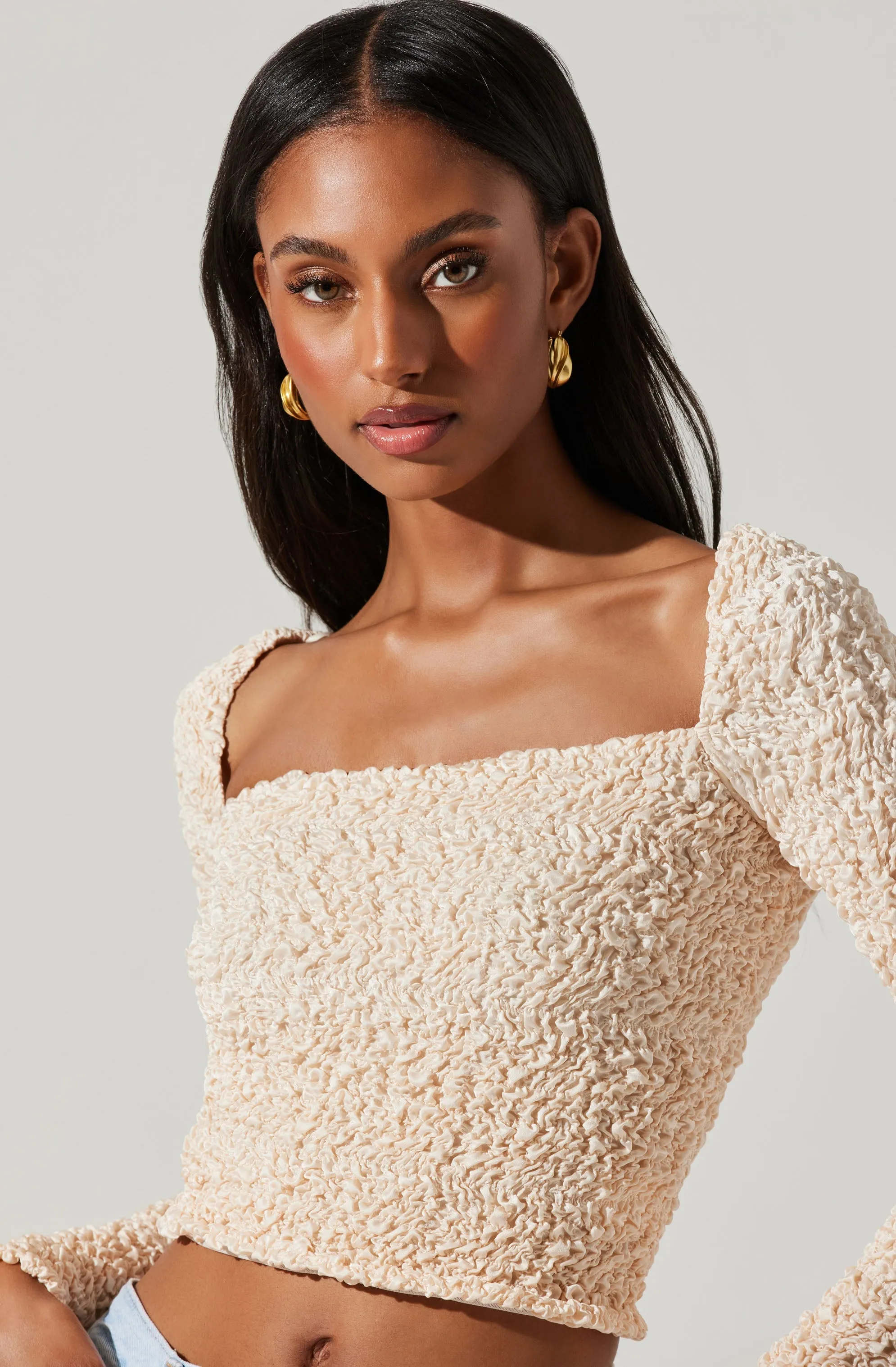 Sorrel Cropped Long Sleeve Top sold by Astr product image thumbnail 3